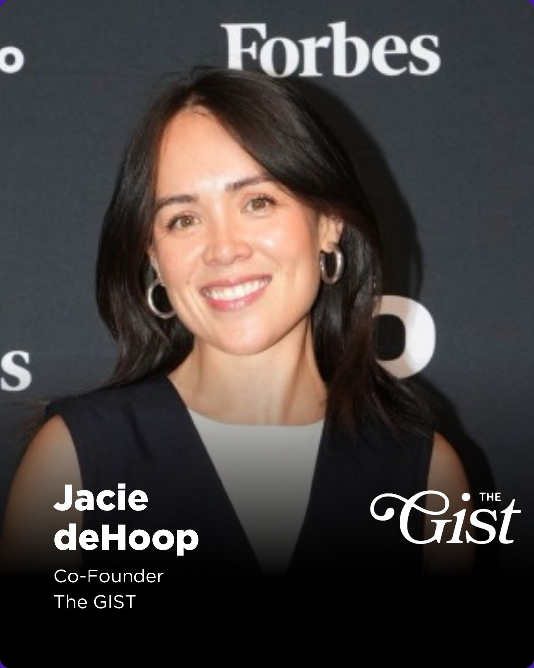 Jacie is a Co-Founder of The GIST, a sports media brand reaching over 1 million subscribers and 40 million monthly readers. Under her leadership, the company has achieved 100% year-over-year revenue growth and built partnerships with globally recogni
