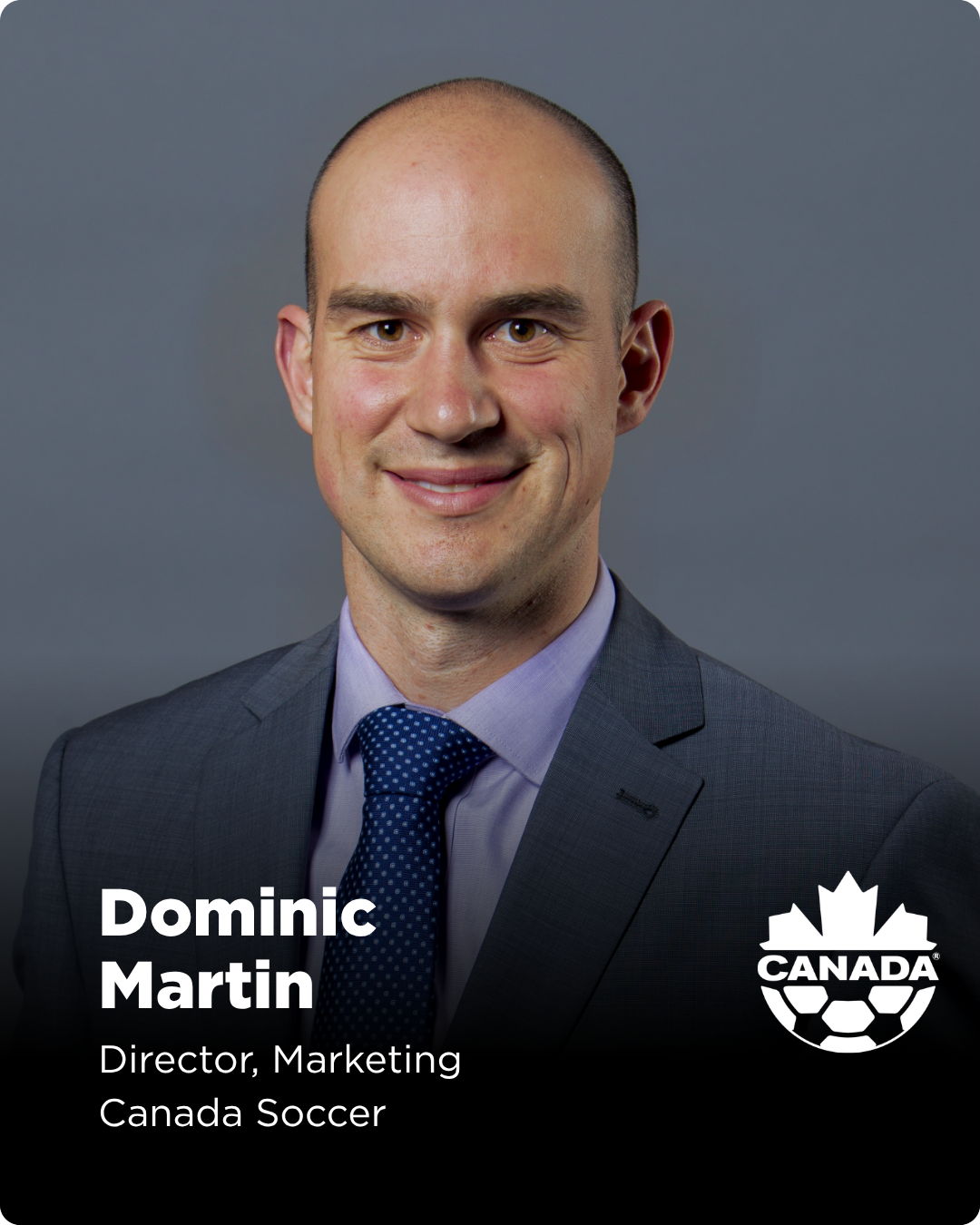 Dominic Martin has spent the past decade helping create unforgettable moments for Canadian sports fans. As Director, Marketing at Canada Soccer, he leads the Federation's marketing, fan engagement, and brand strategy, with a focus on transforming maj