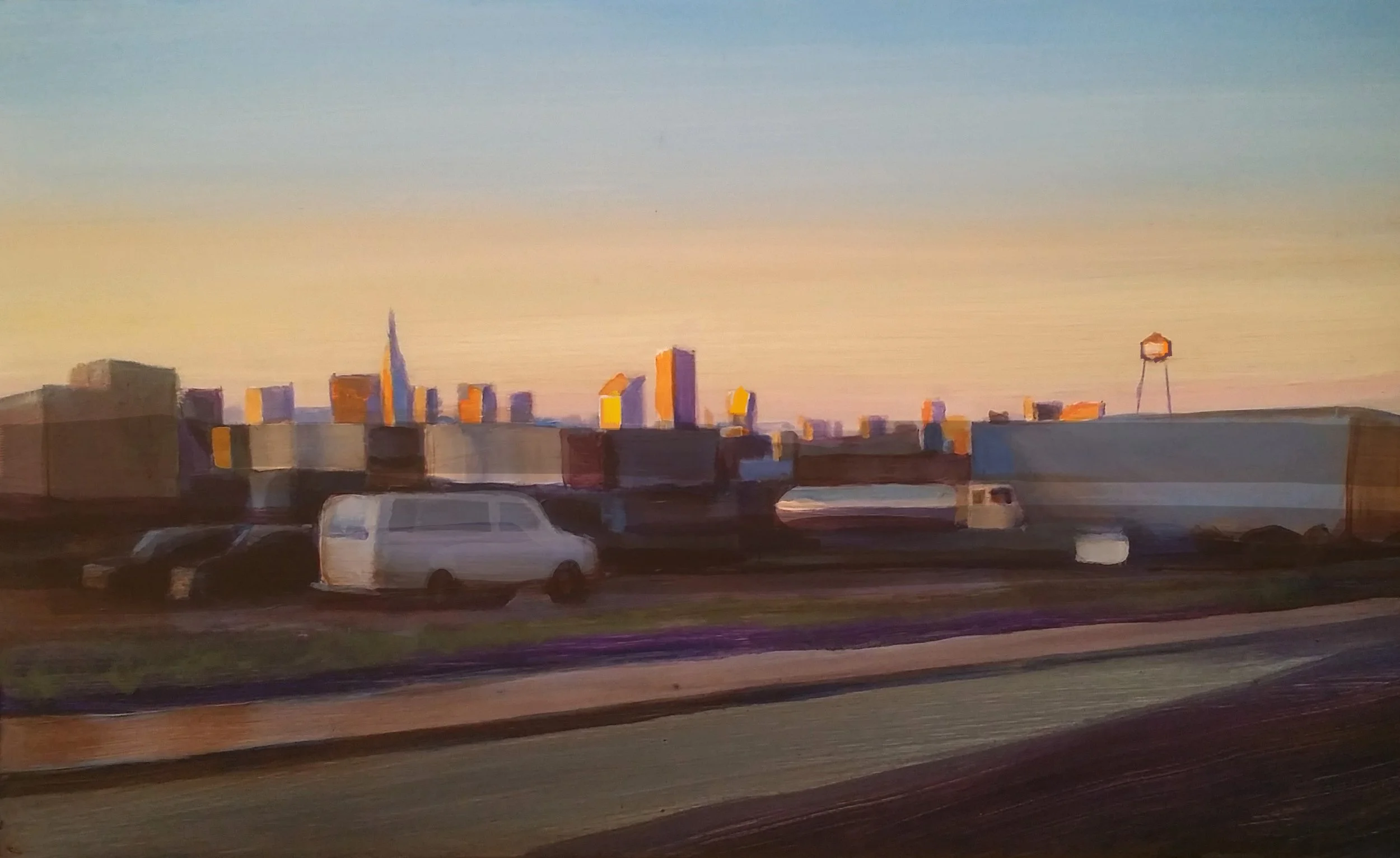 Kent Avenue, 2023. Acrylic on canvas, 18 x 12 in.