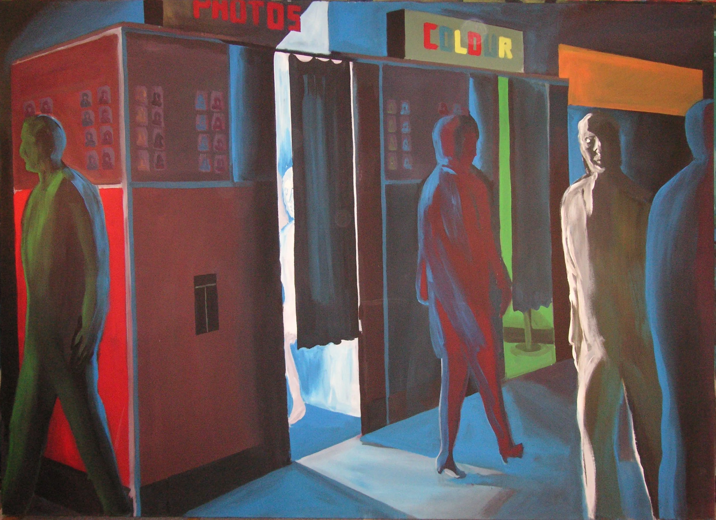 Photo Booth, 1986. Acrylicl on canvas, 98 x 71 in.