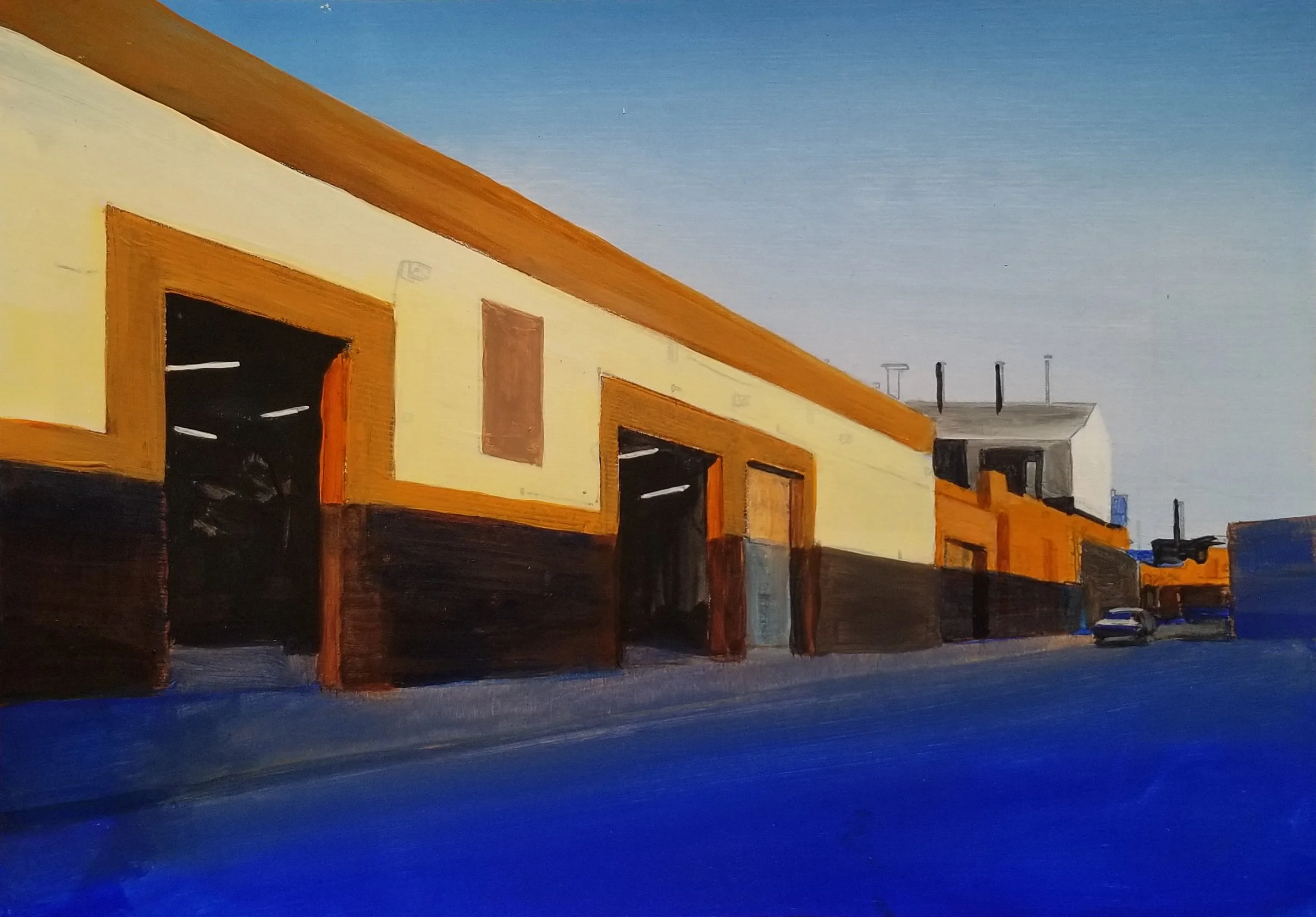 The Shadow Line, 2024, Acrylic on mylar, 18 x 12 in.