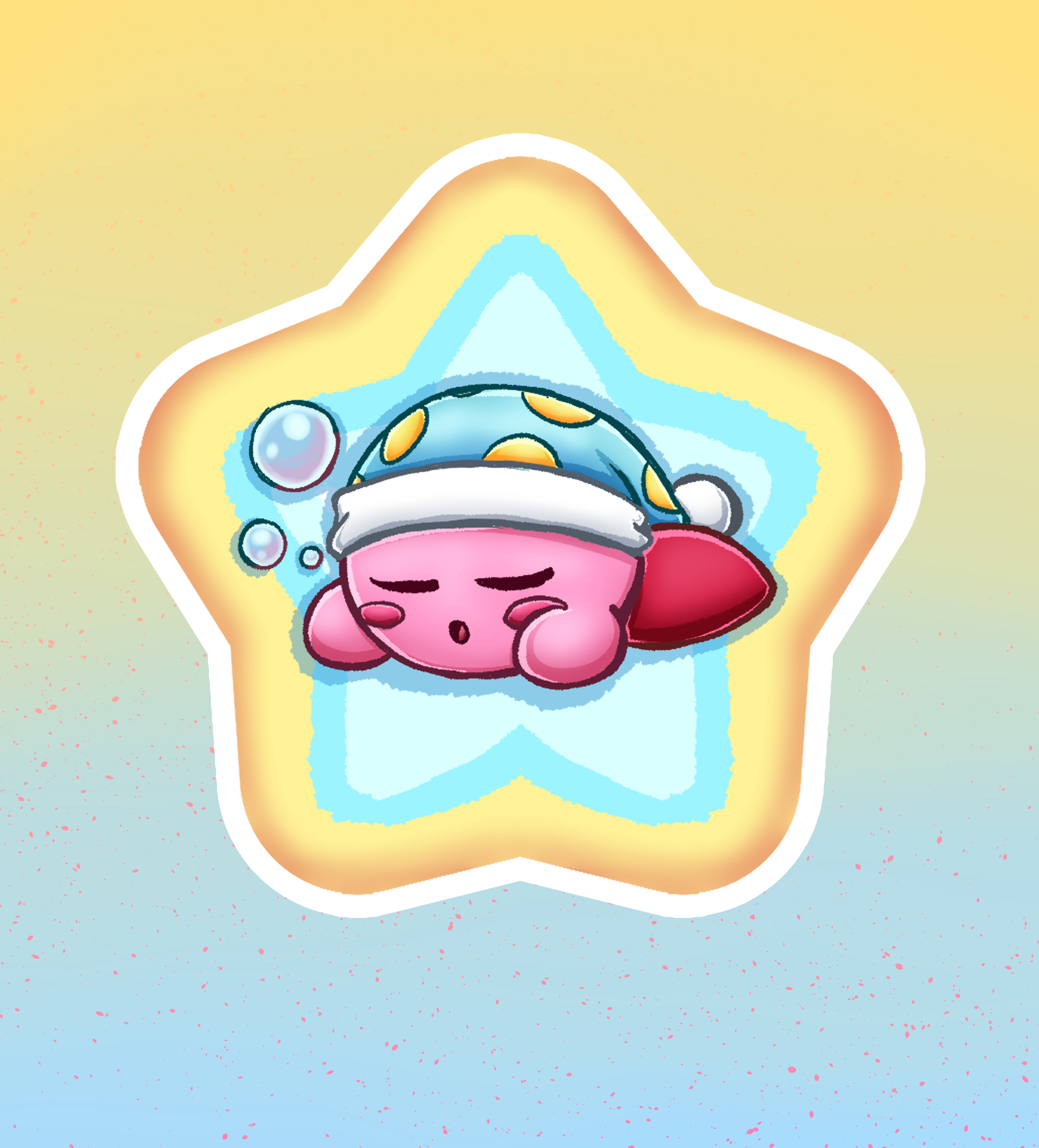 Sleepy Star Kirby Sticker/Button