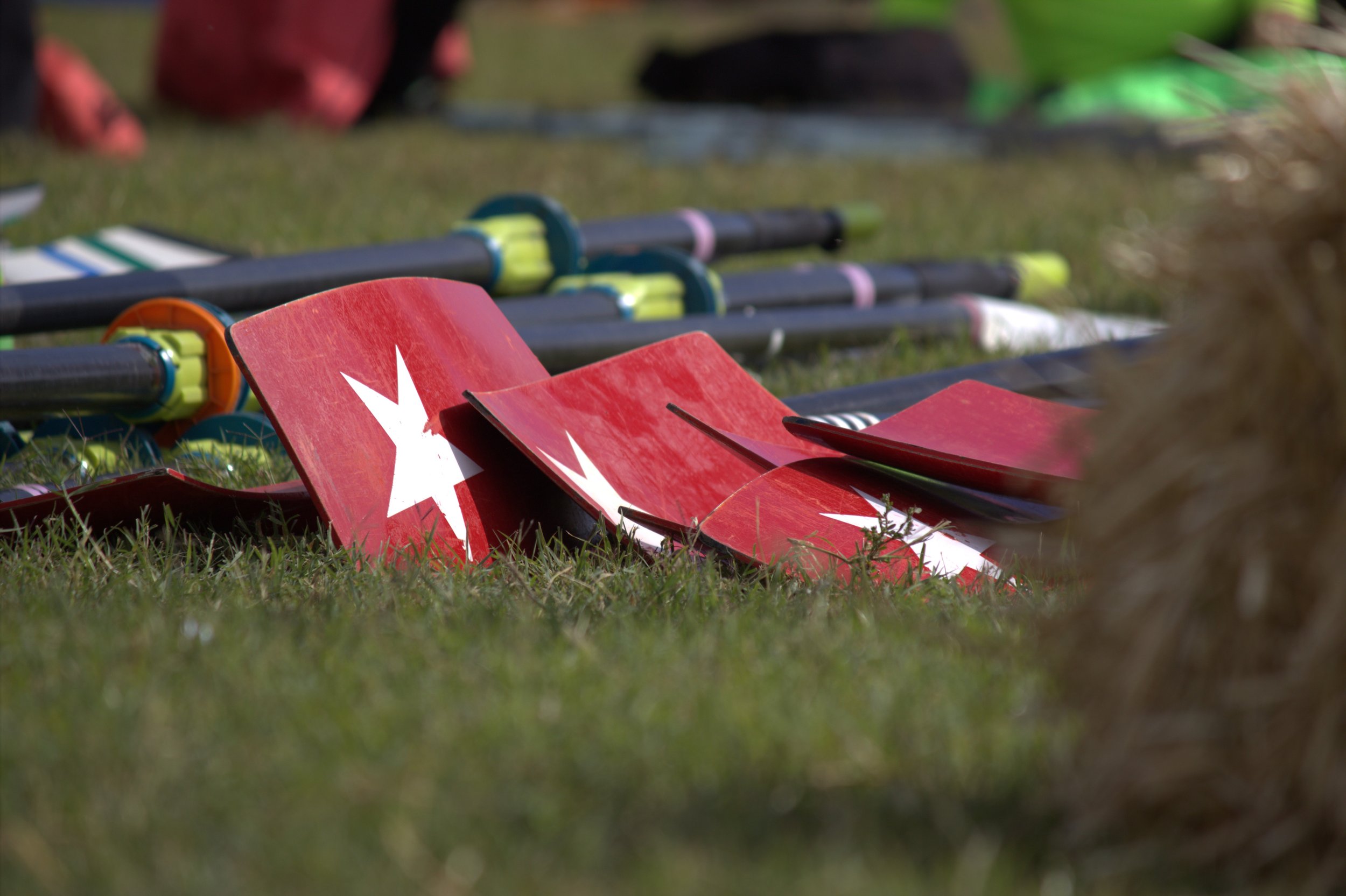 PBC oars on land.