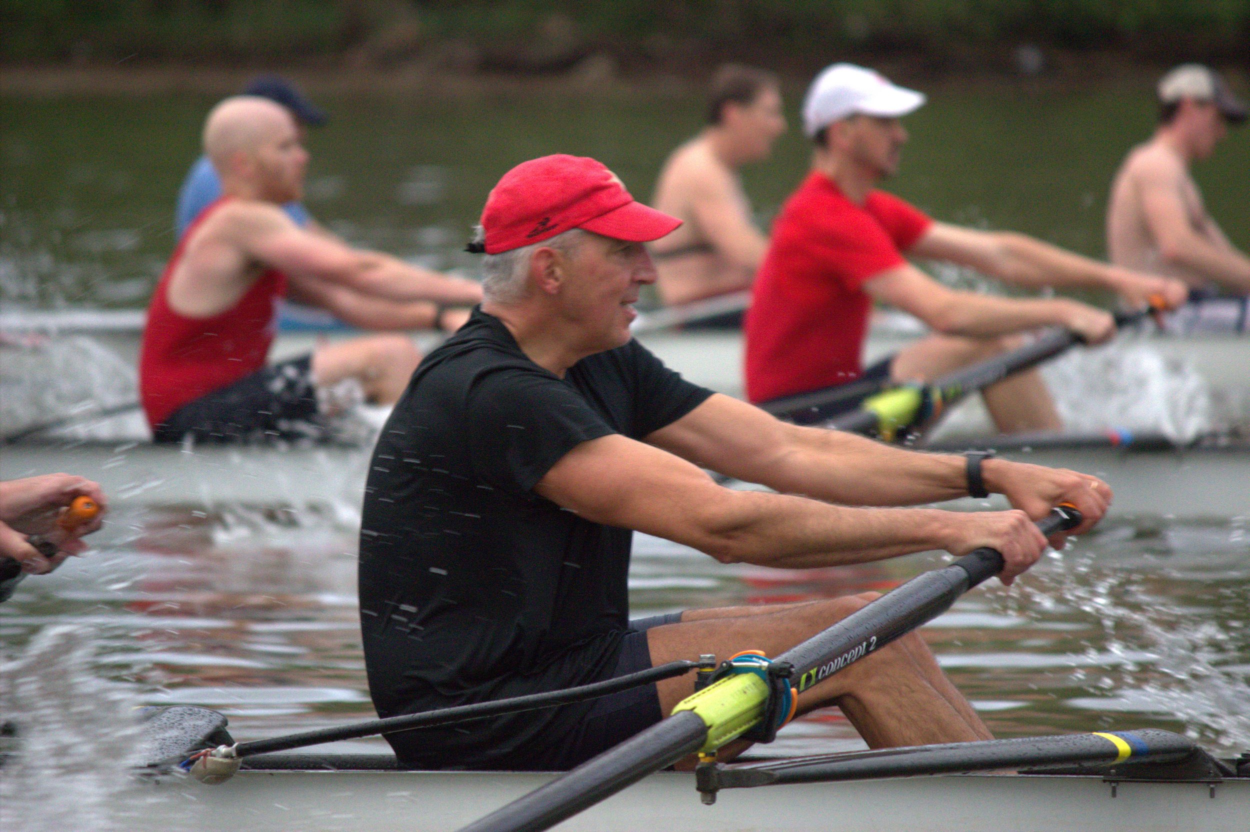 PBC rower during racing at practice.