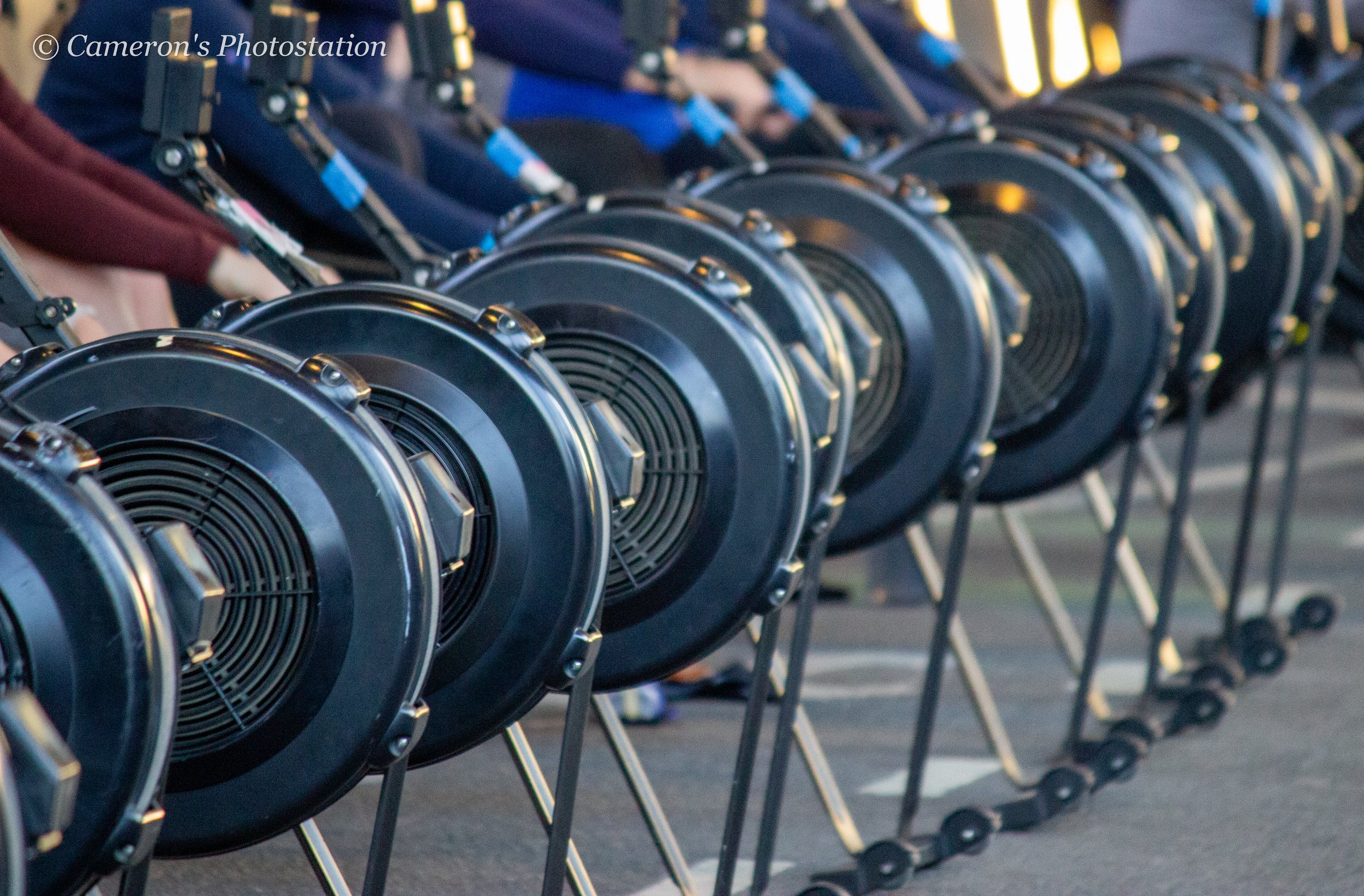 Fan wheels lined up, the ergs are ready to go.