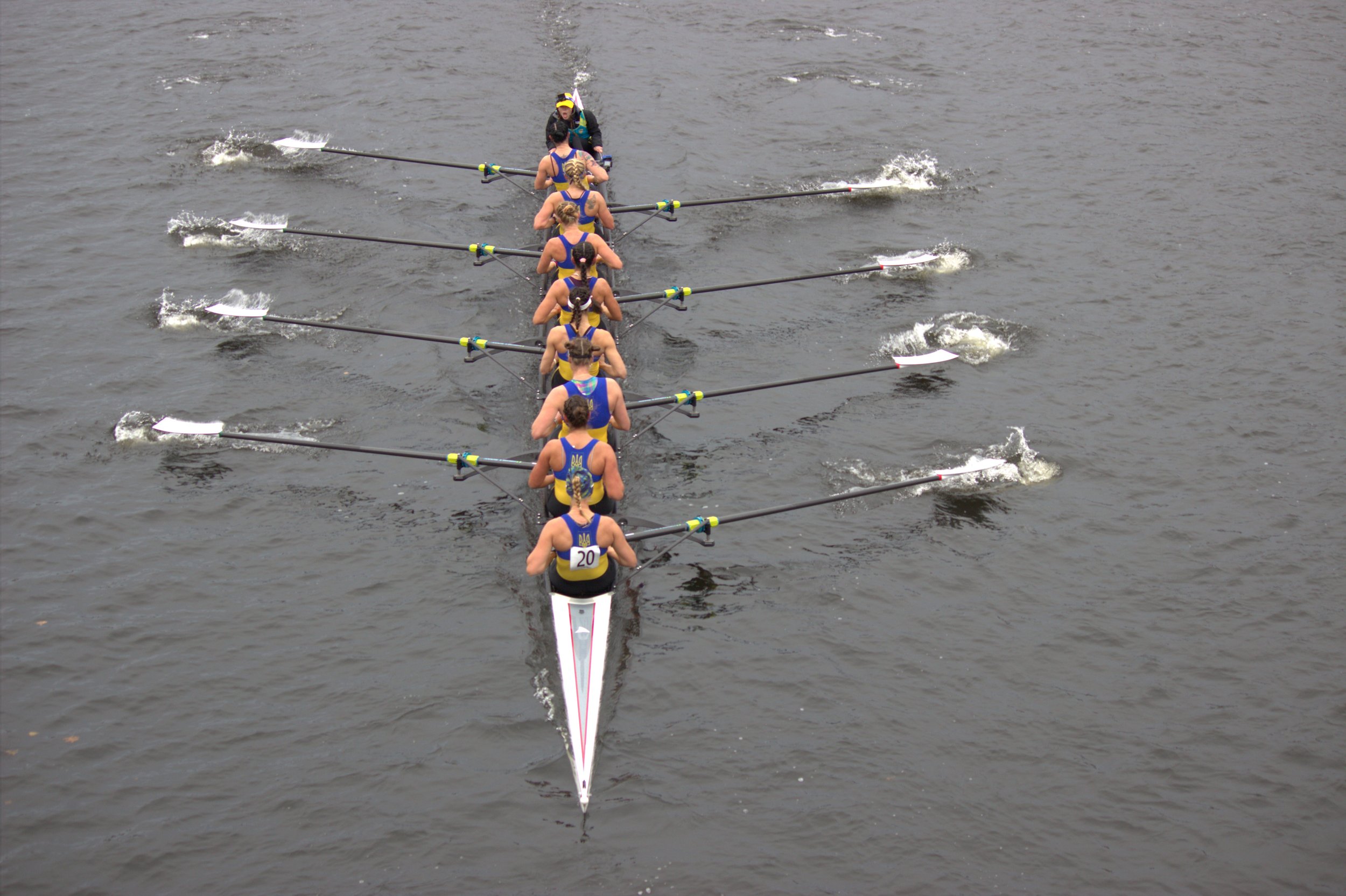 Ukrainian National Team Women's 8+ at Head of the Charles Regatta.