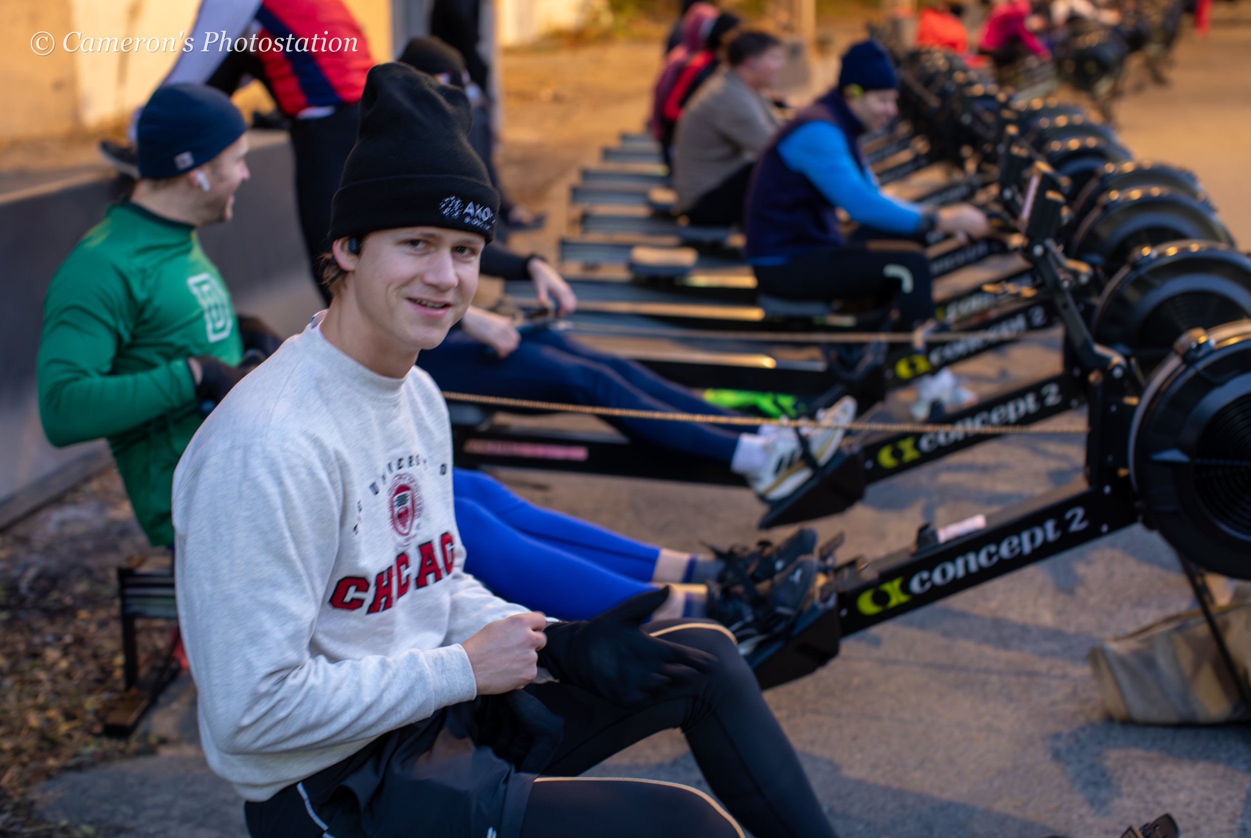 Rower getting ready to start.
