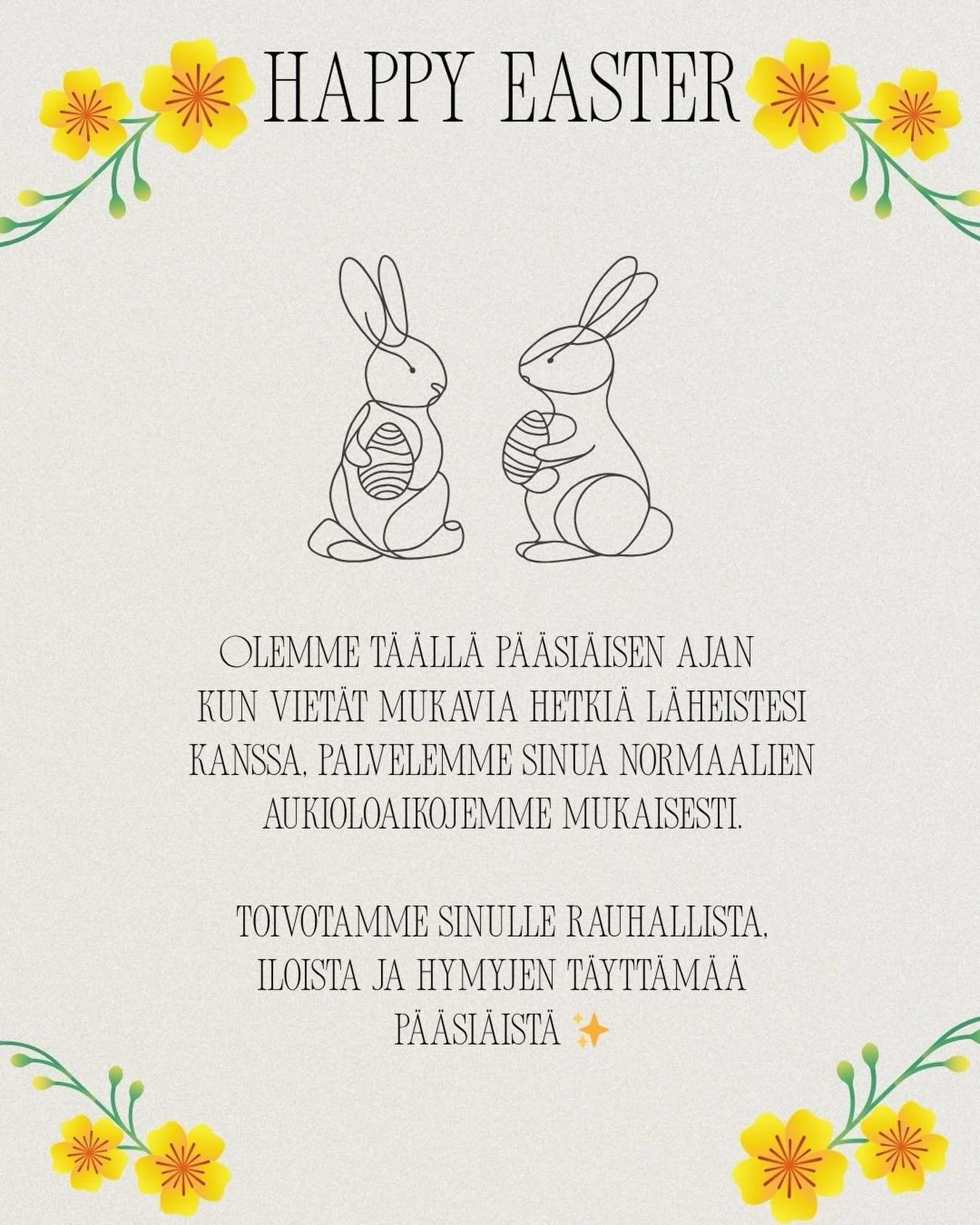 Hyv&auml;&auml; p&auml;&auml;si&auml;ist&auml; #easter #happyeaster ✨✨