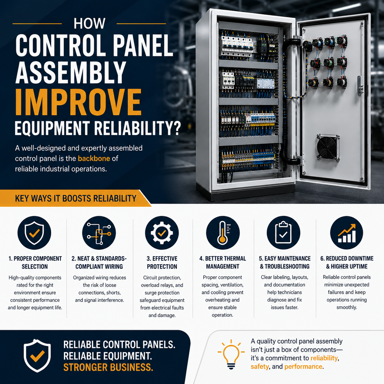 How Control Panel Assembly Improve Equipment Reliability?