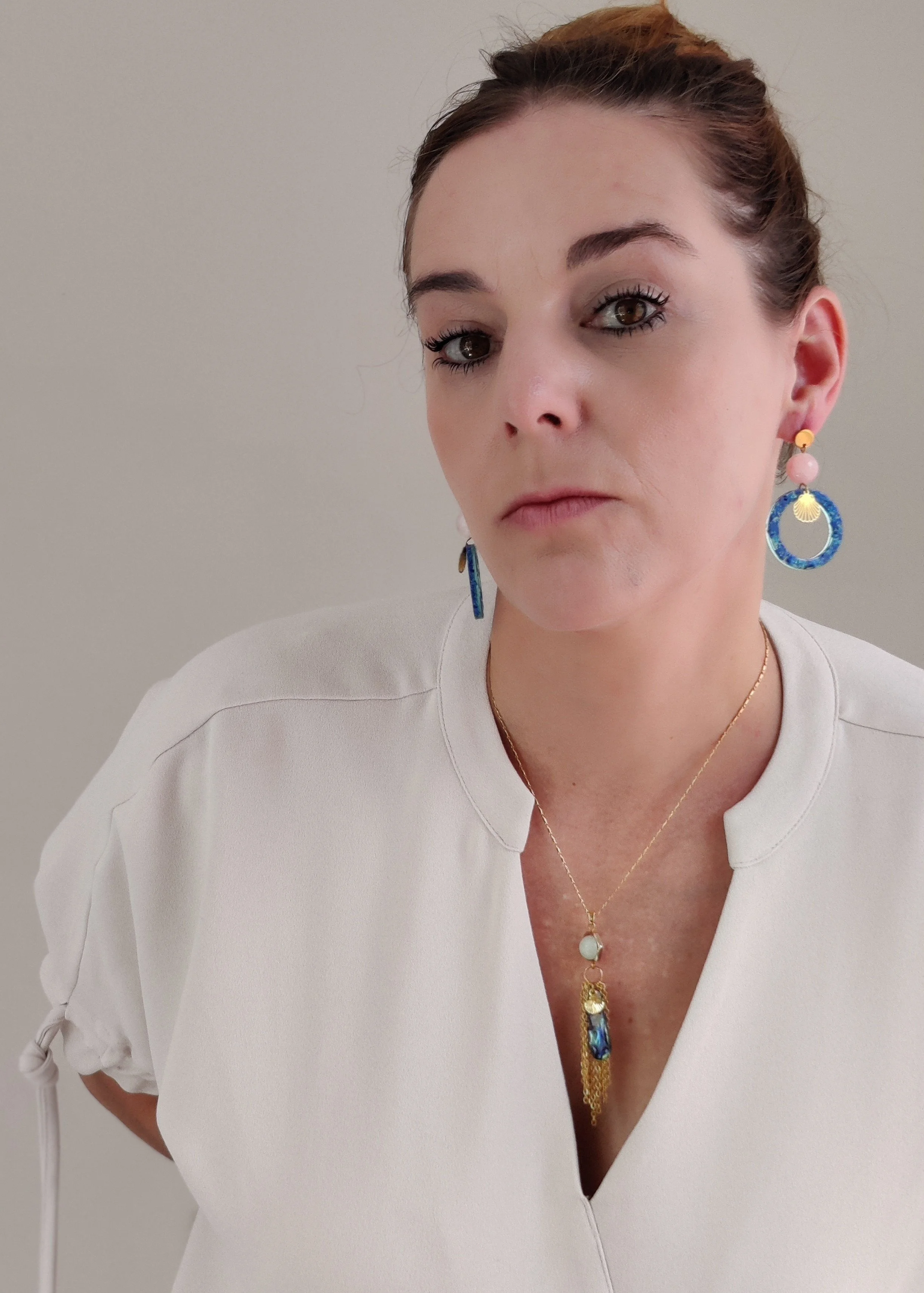 Art Deco–Inspired Blue Opal Hoop Earrings with Shell Detail_2.jpeg