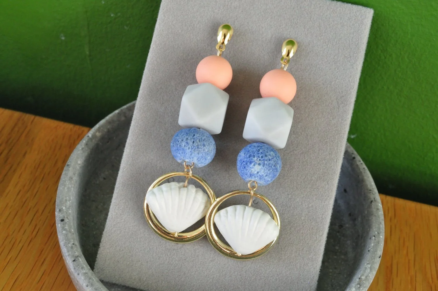 We Lovel Shells and Pastel Statement Earrings_2.JPG