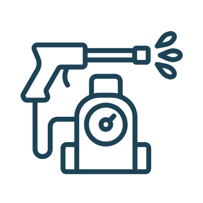 Icon for hangar pressure washing and heavy build-up removal.