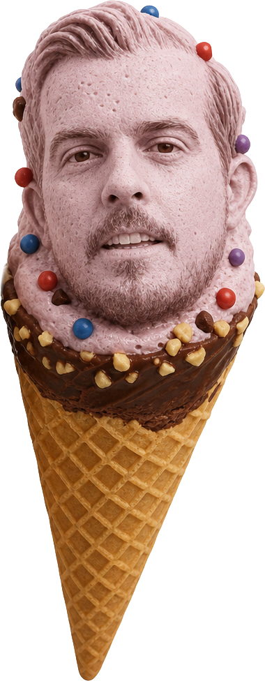 Milk is a unicornetto ice cream cone.