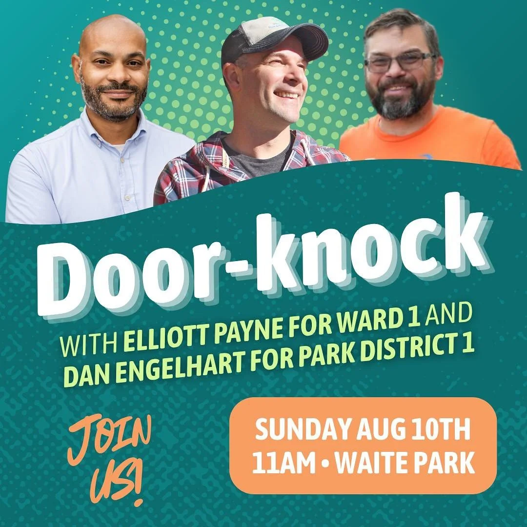 Join us with @elliottforward1 and @engy5150 to door-knock in Ward 1 this weekend! Make sure to RSVP at the link in our story!