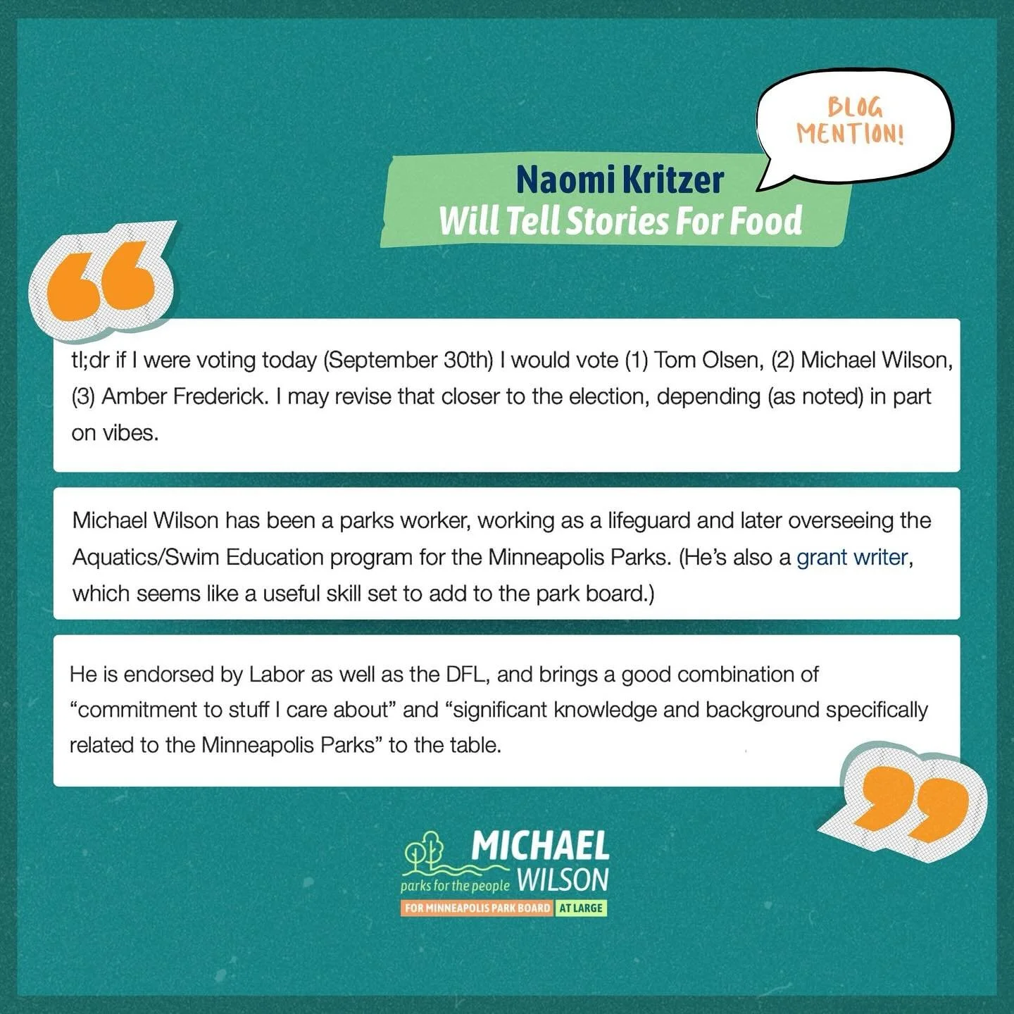 It&rsquo;s great to have the support of blogger Naomi Kritzer!