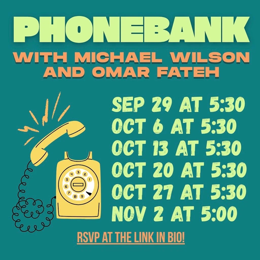 Have you wanted to volunteer but can&rsquo;t door-knock? Your solution is here! Join us to phonebank from the comfort of your own home! All phonebanks  are virtual and can be joined by zoom - RSVP with the link in our bio!