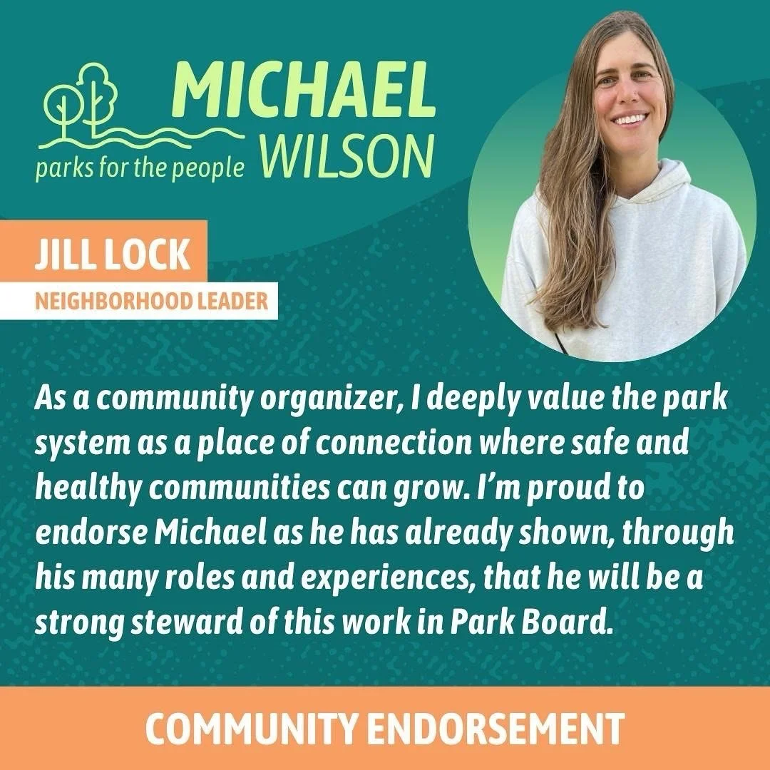 Jill&rsquo;s support means a lot to me, and I&rsquo;m excited that we share a passion for healthy community spaces!