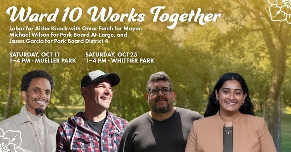 Want a city that works together? Saturday October 11th and 25th I&rsquo;m door knocking with @jasongarcia4mpls @aishaforward10 and @omarfatehmn 
Don&rsquo;t miss this opportunity to connect with neighbors and support a great candidate in Park Distric