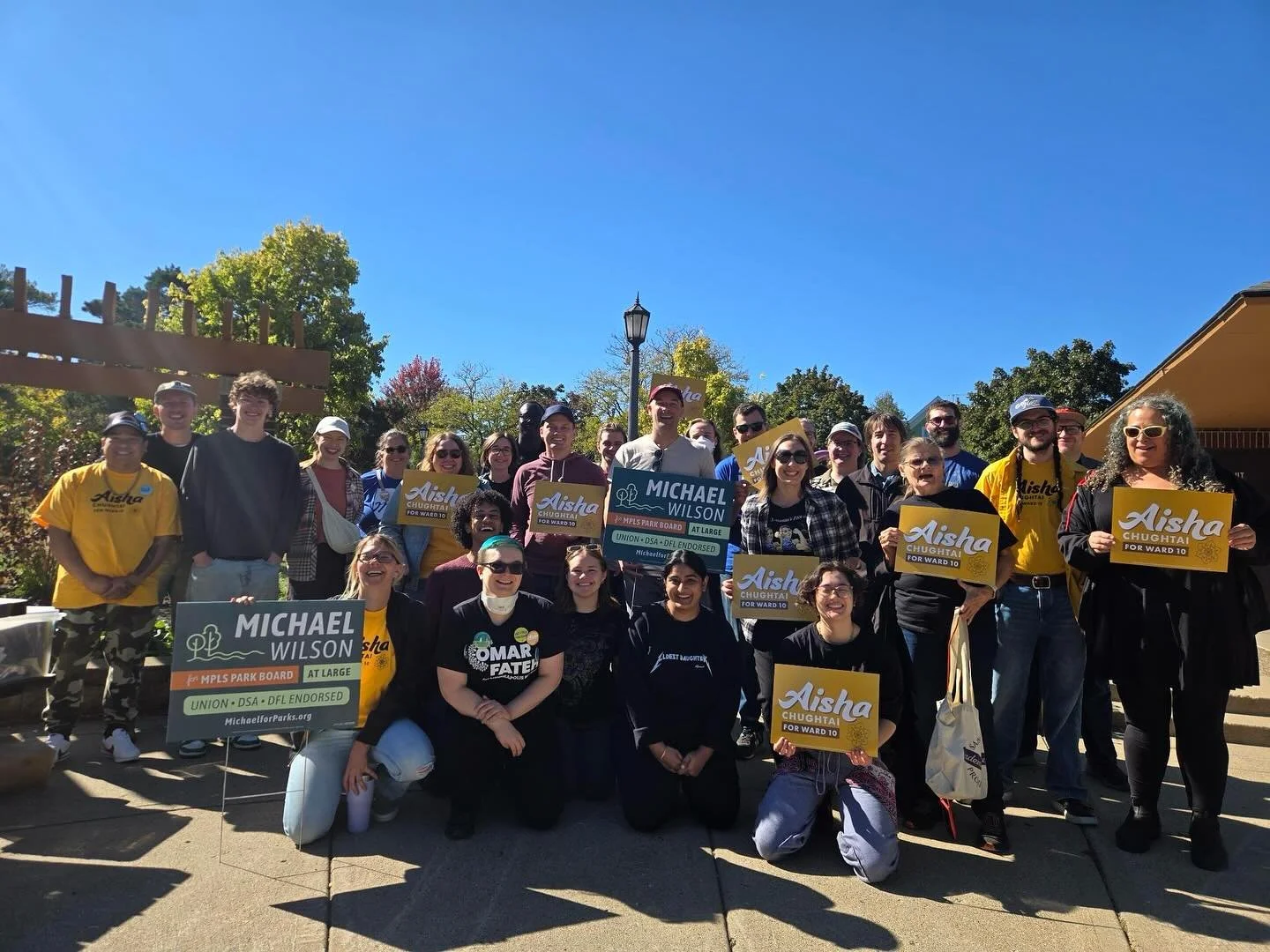 It was a great afternoon with @omarfatehmn @aishaforward10 and @jasongarcia4mpls talking with neighbors about a city that works together for all of us!