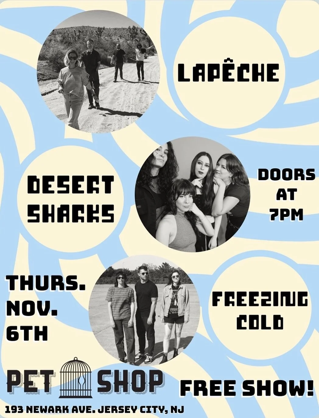 What&rsquo;s cooler than playing a show with your friends? Playing 2 of them back to back! Catch us with @lapecheband and @freezingcoldband this Thursday 11/6 at @petshopjc in Jersey City (FREE SHOW) and Friday 11/7 at @thesultanroom! Ticket link in 