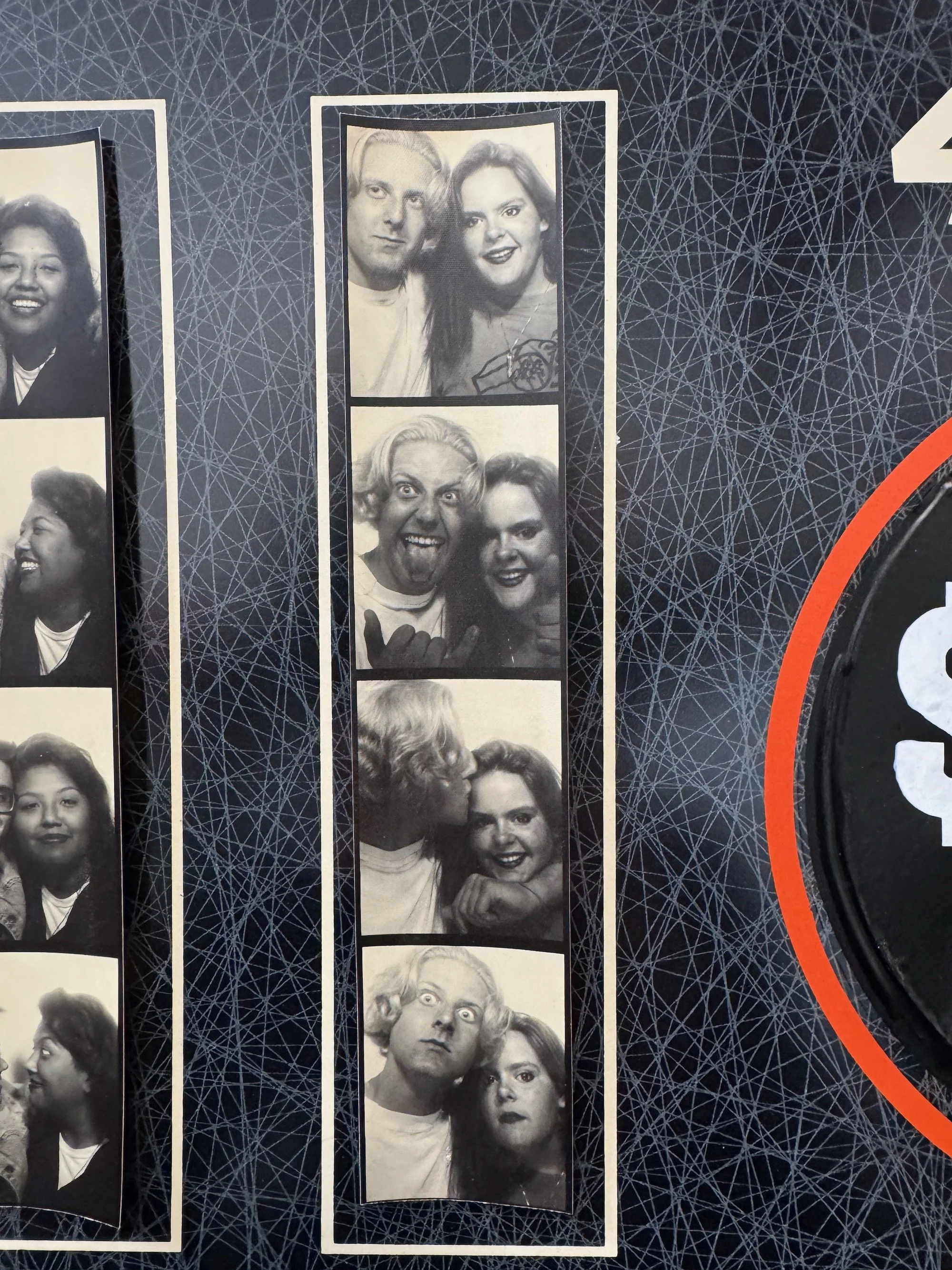 Example strip on side of Model 17 vintage photobooth