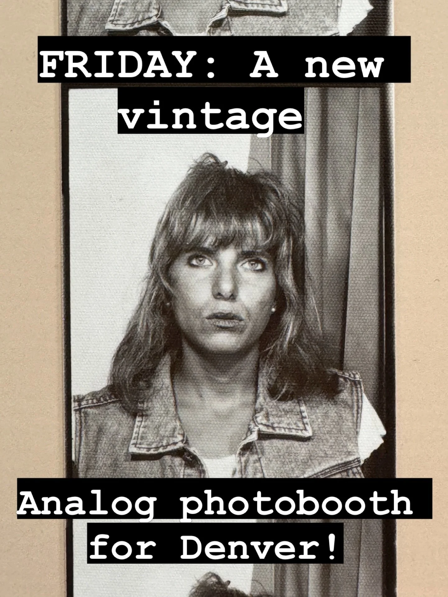 A new/old analog/vintage photobooth hits the mean streets of Denver this Friday. Are you ready?! We can&rsquo;t wait! 

#analog #vintage #vintagephotobooth #analogphotobooth #denver