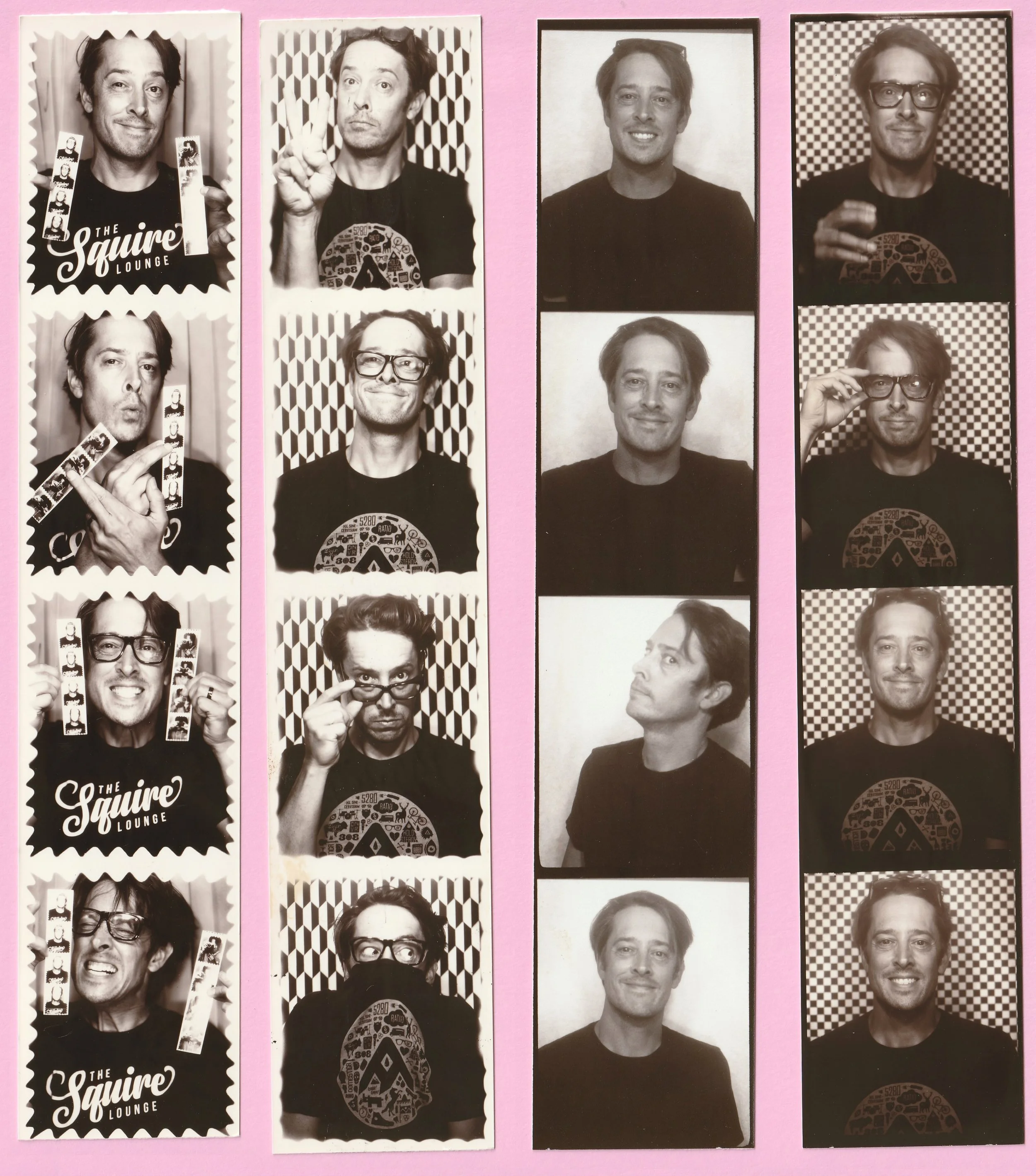 Our vintage photobooths are ready for your faces.
If you like hi-contrast and fun white borders, @sputnikdenver has jagged borders and @mutinycomicsandcoffee has scallops! If you like a more natural portrait and black borders, @cpacphoto and @meining