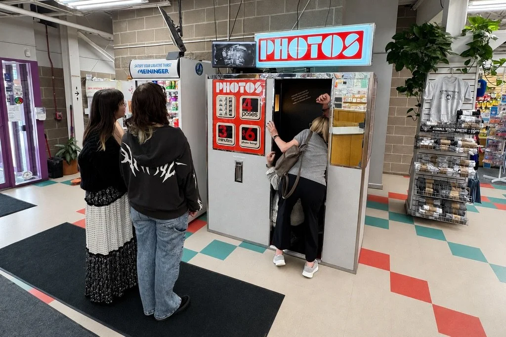 A backstory and expression of appreciation for where the @meiningerartsupply analog photobooth came from.

Last Fall Merrick and I woke up for a predawn flight to SLC. I had just spent 4x my original offer (bidding war) on two booths in Utah. I was i