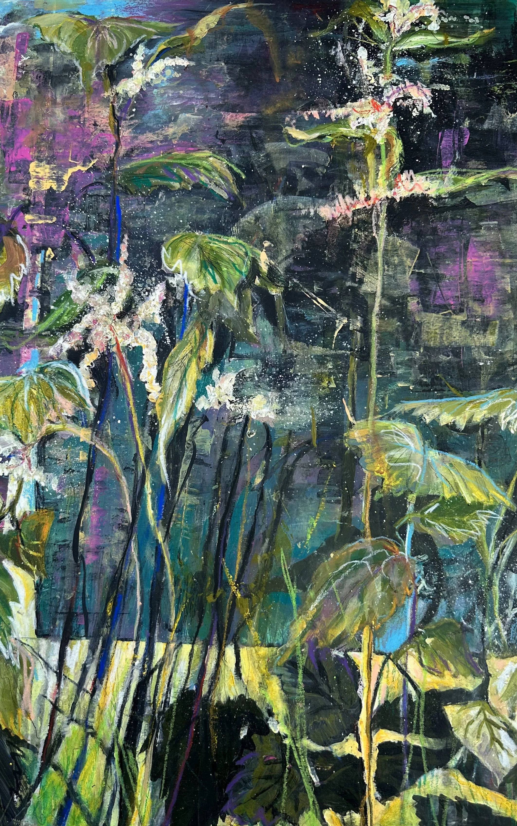The Dugout
Acrylic and mixed media on paper 
54cm x 37cm