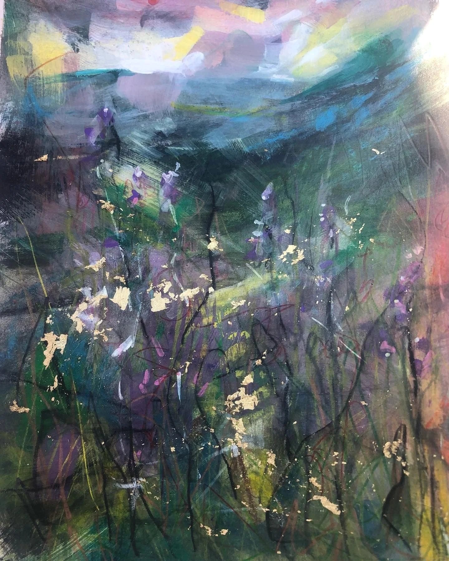 Meadow Love Letter. An original painting by artist Catherine Burbridge