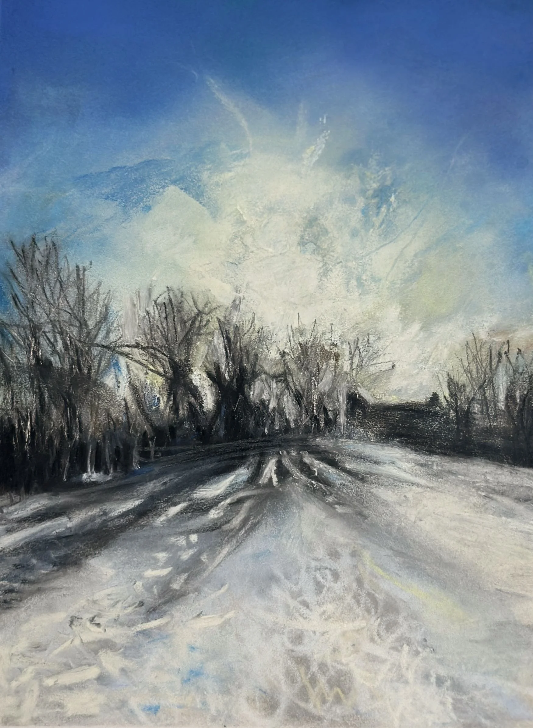 Chasing the last light. An original painting by artist Catherine Burbridge