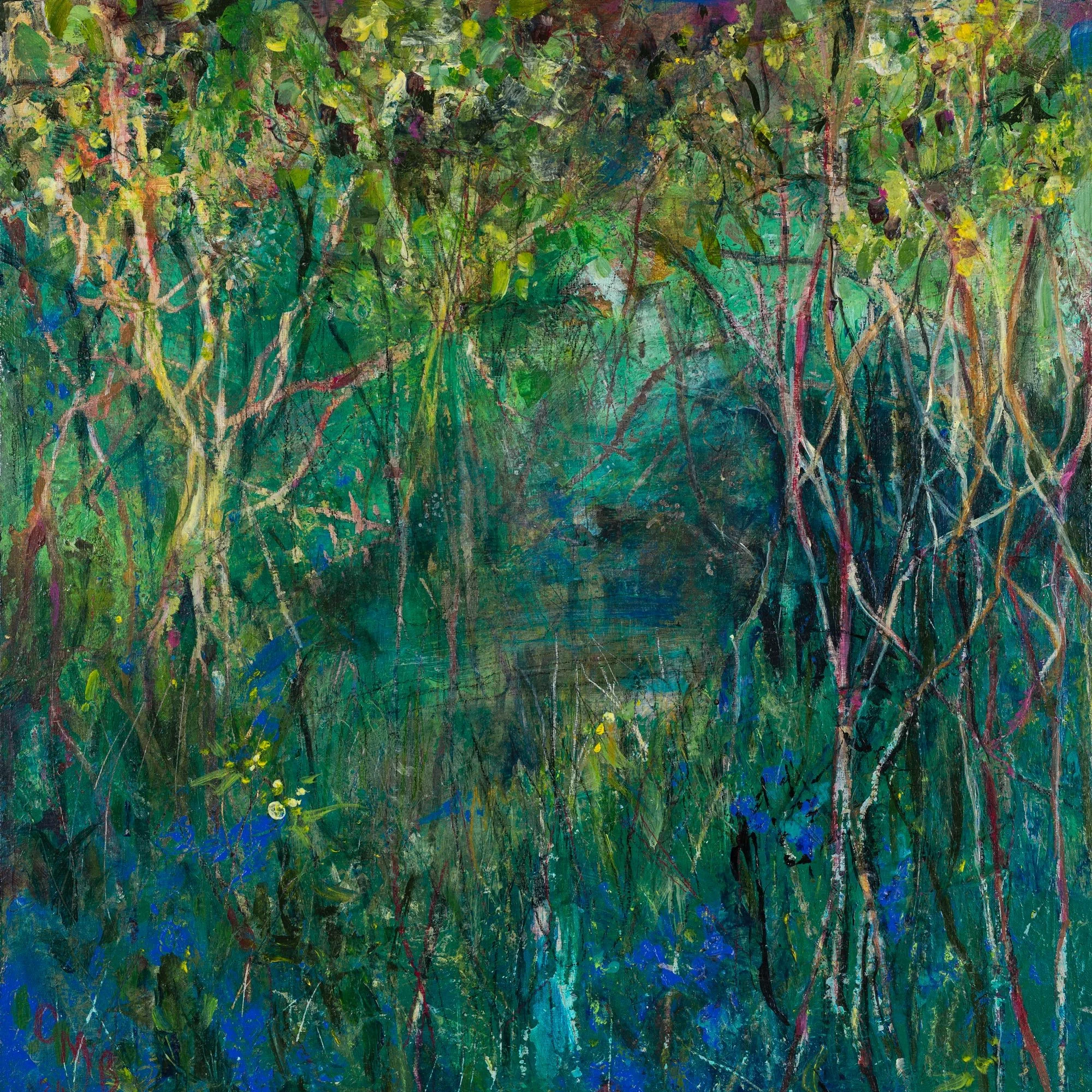 This space where seconds slow. An original painting by artist Catherine Burbridge