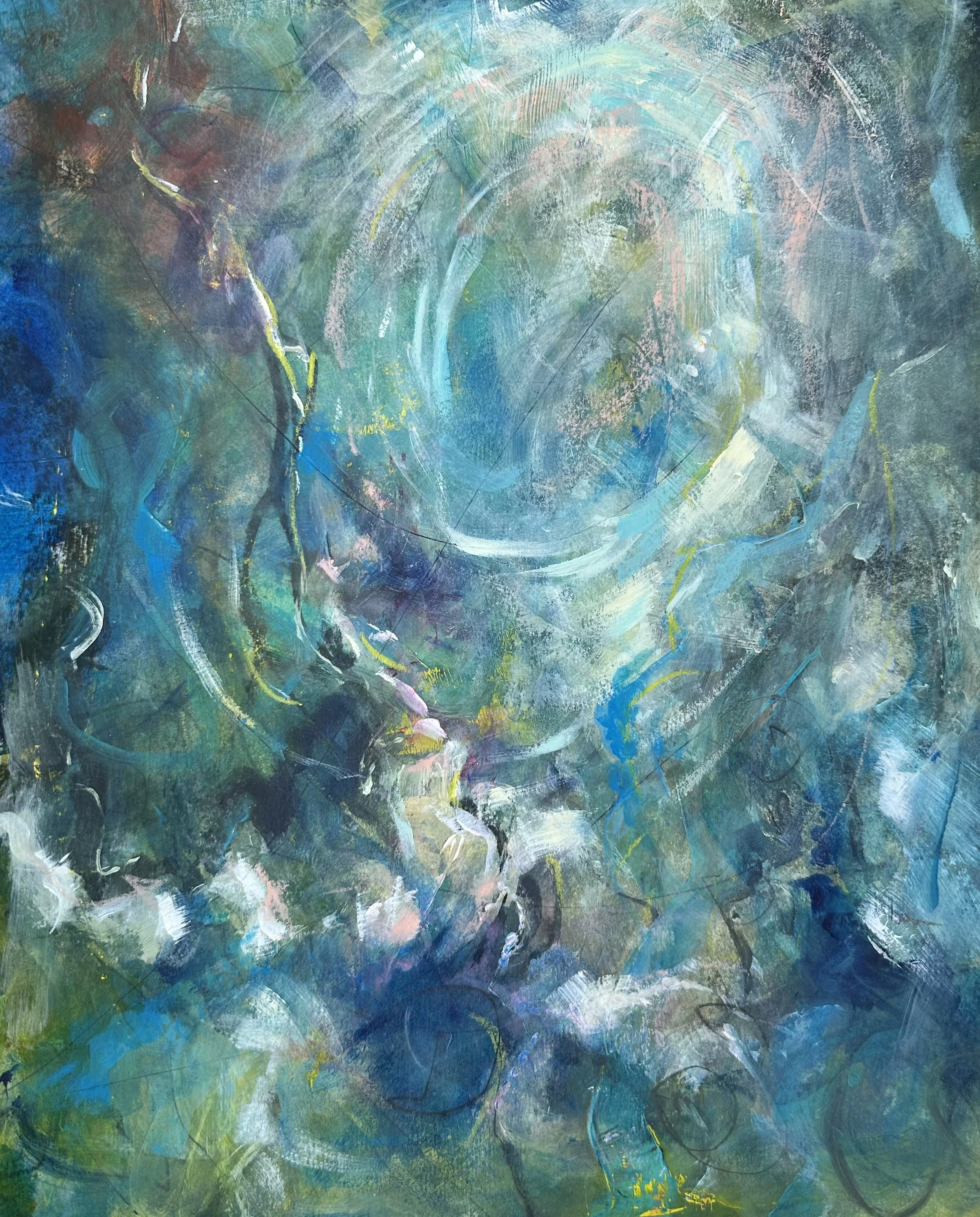 Surfacing
Acrylic and mixed media on paper
Artist's collection