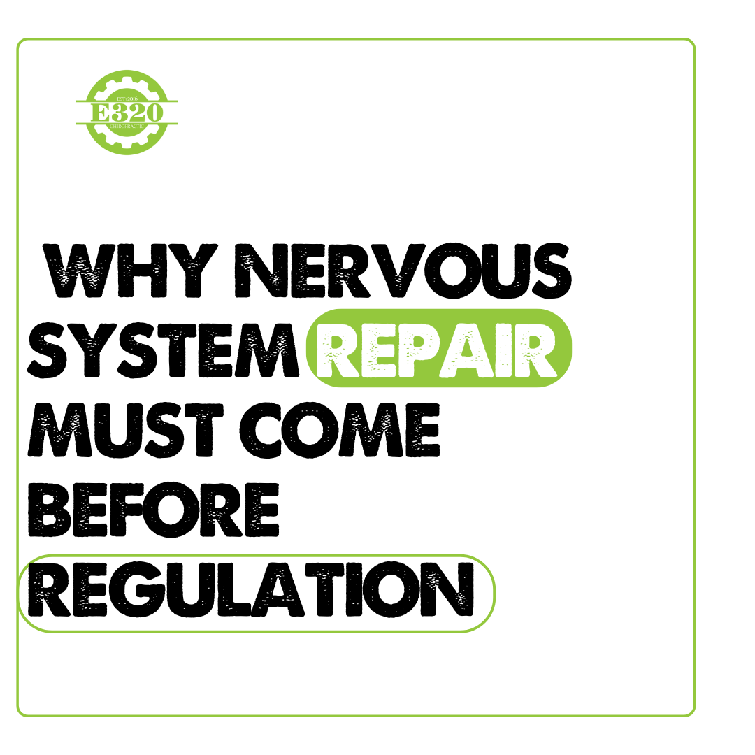 Why Nervous System Repair Must Come Before Regulation