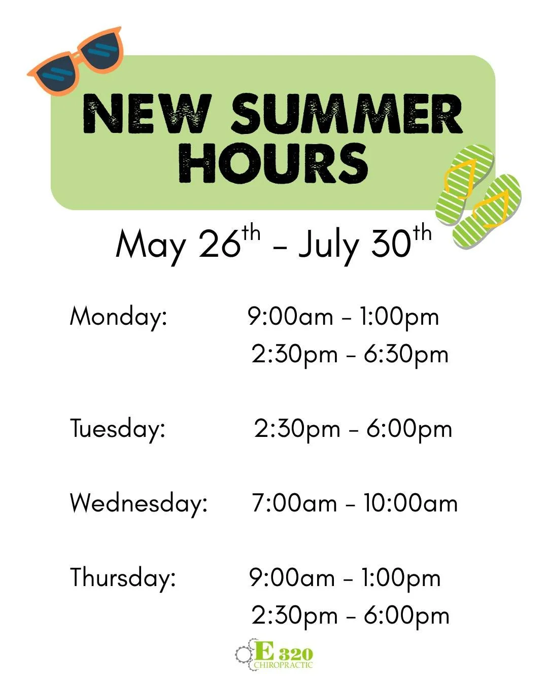 Our summer schedule officially starts TOMORROW (May 26th)! 👏 We&rsquo;ve already adjusted appointment times where needed, so make sure to check your SKED app for any updates to your family&rsquo;s schedule.

Need to move things around a little more?