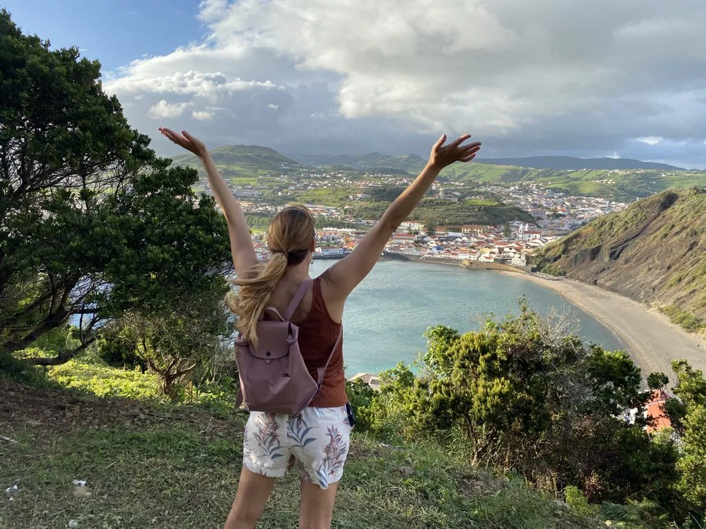 View of Faial Island from Monte da Guia