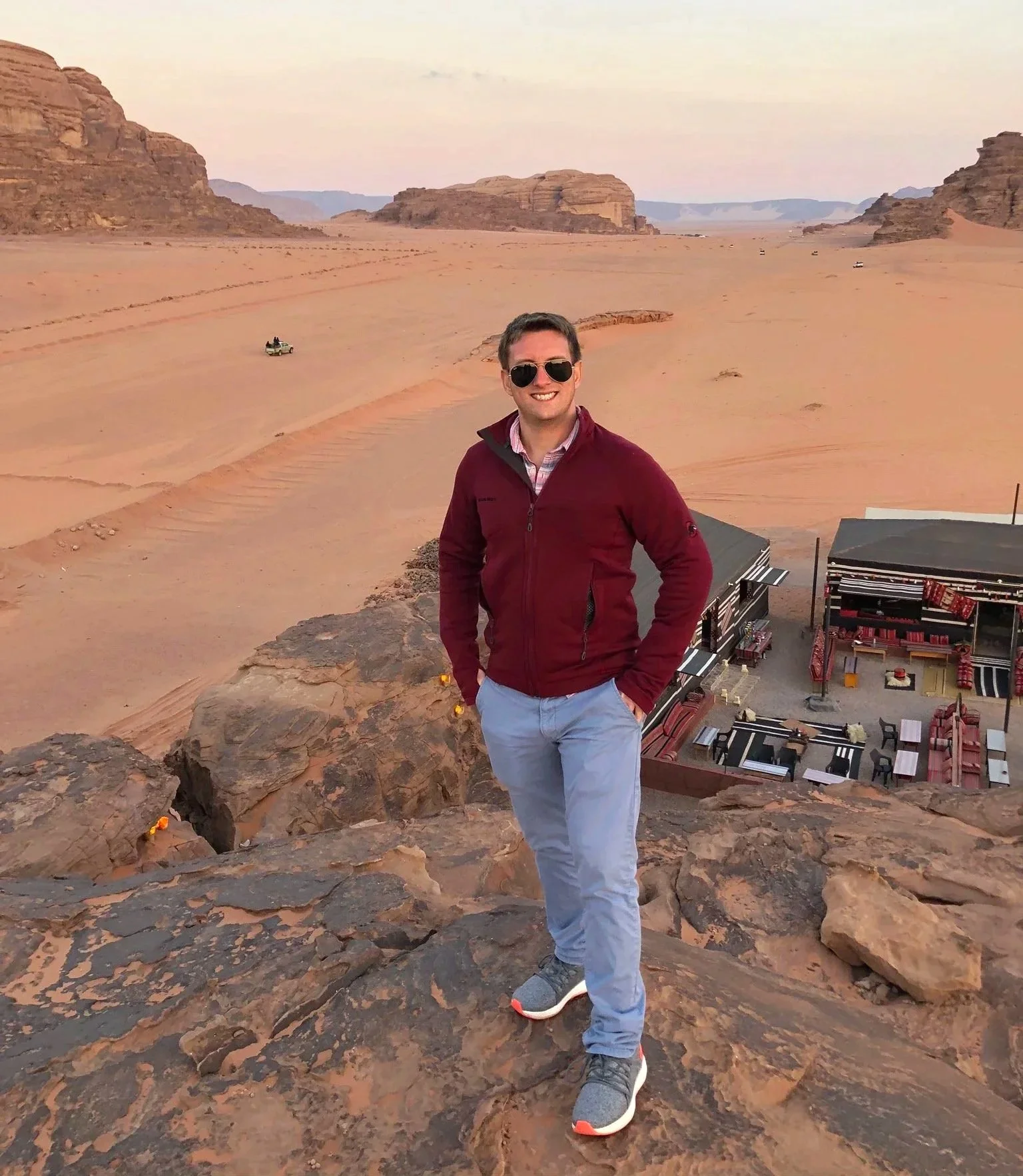 Overlooking our Bedouin Camp in Wadi Rum, Jordan