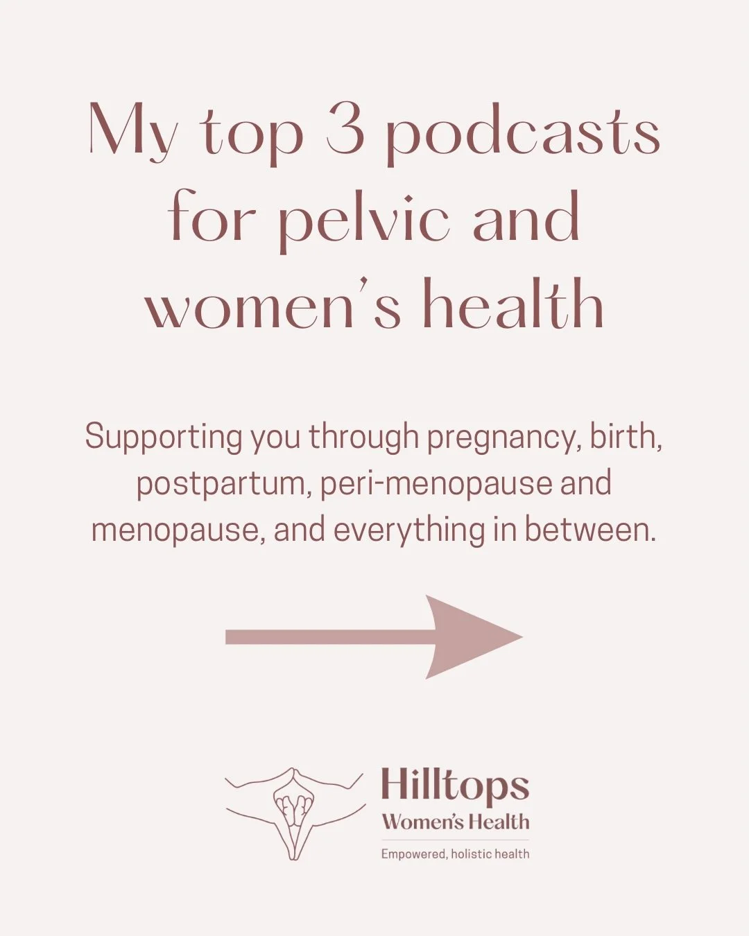 There are A LOT of podcasts out there and by no means is this an exhaustive list. 

But these are the three podcasts focused on women&rsquo;s and pelvic health that I come back to again and again - because of the way they present information, the qua