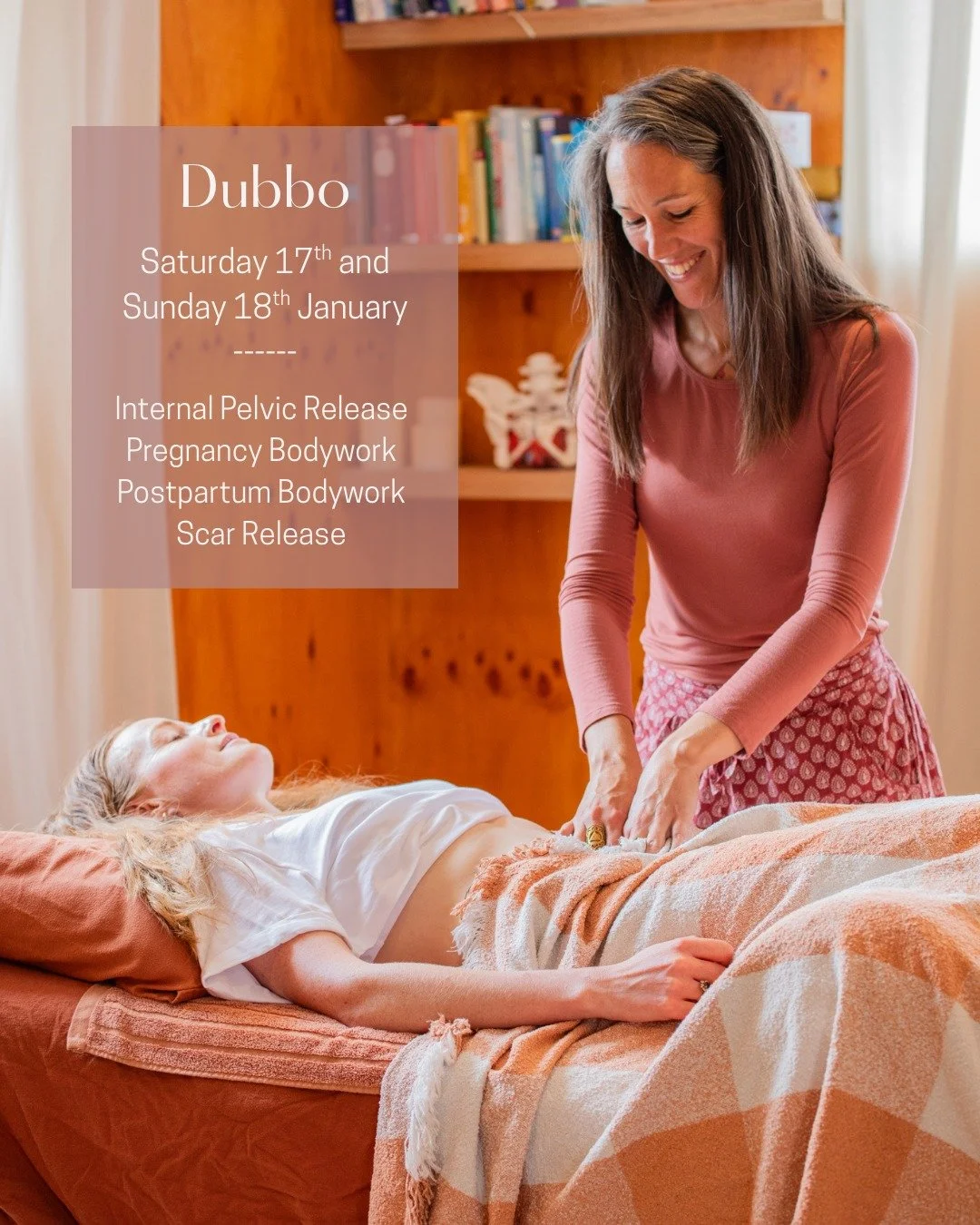 Women of Dubbo and surrounds, I'll be back to care for you in January 2026.

You can receive care as:
- Internal Pelvic Release Work
- Scar Release Work
- Pregnancy Bodywork
- Postpartum Bodywork

Saturday 17th and Sunday 18th January 2026
At @cultiv