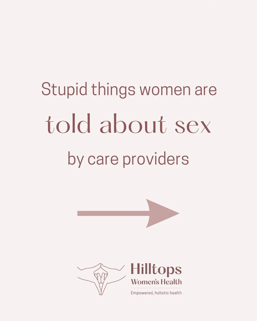 If you&rsquo;ve seen a care provider about painful s3x, low libido, vaginismus, v4ginal irritation or dryness and this is the response you&rsquo;ve had&hellip;

I&rsquo;m sorry.

They&rsquo;re wrong. And their lack of care makes me incredibly angry.
