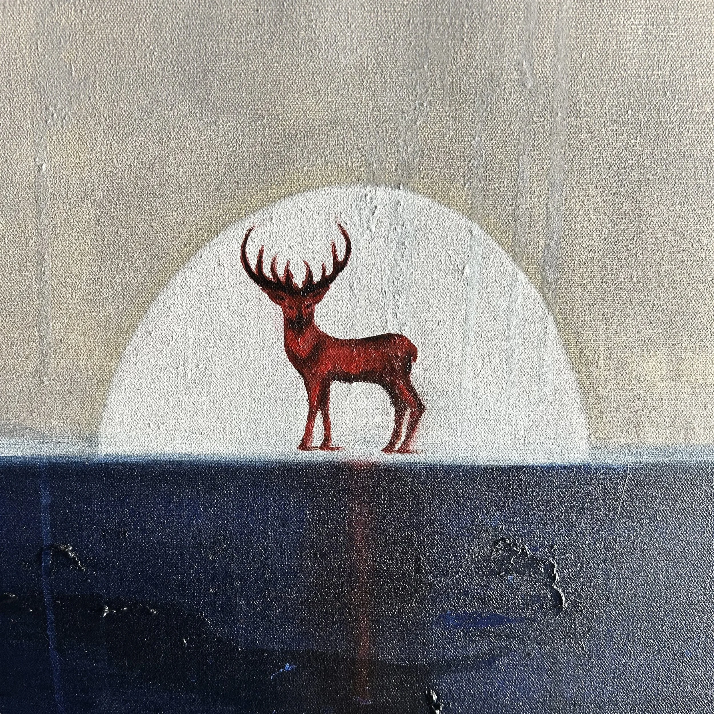 Lone (2026)
Oil, Acrylic & Dirt on Canvas
48'' x 40''