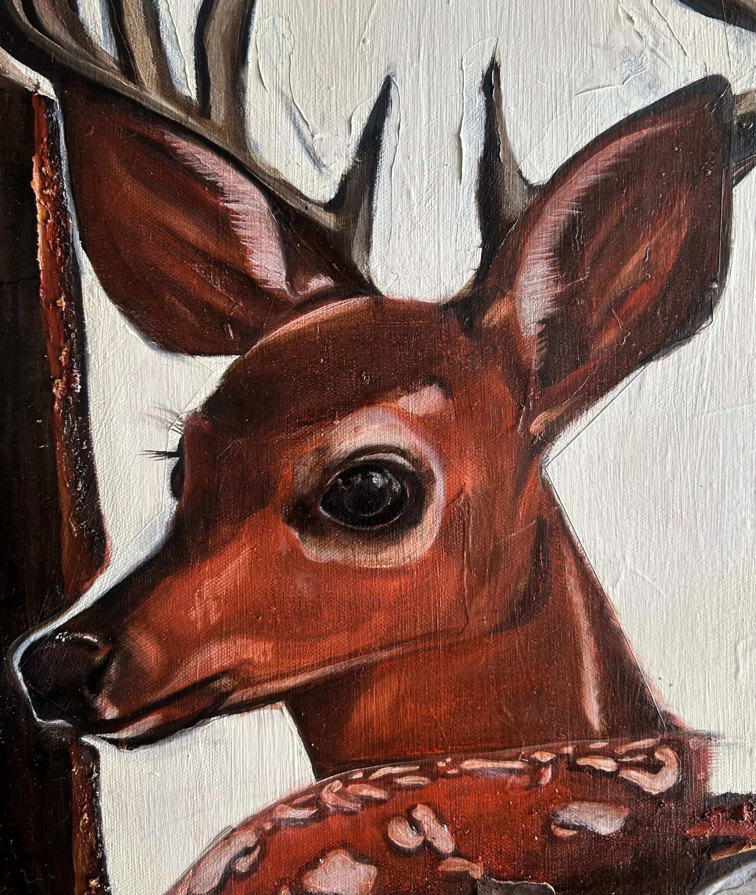 Decision (2025)
Oil, Acrylic, Gel Medium and Paper Bags on Canvas
24”x 20”