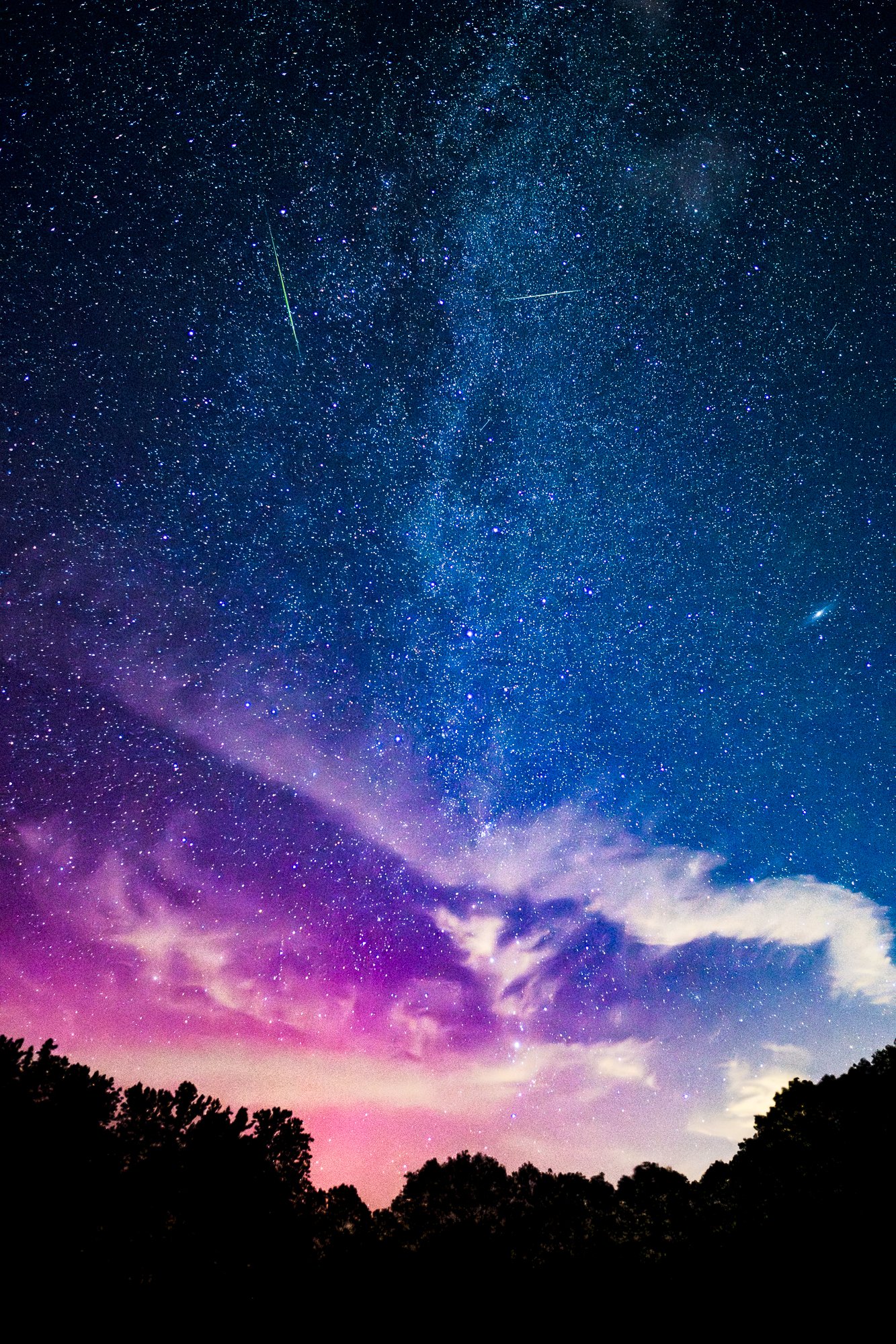 Perseids Aurora Portrait, West Virginia