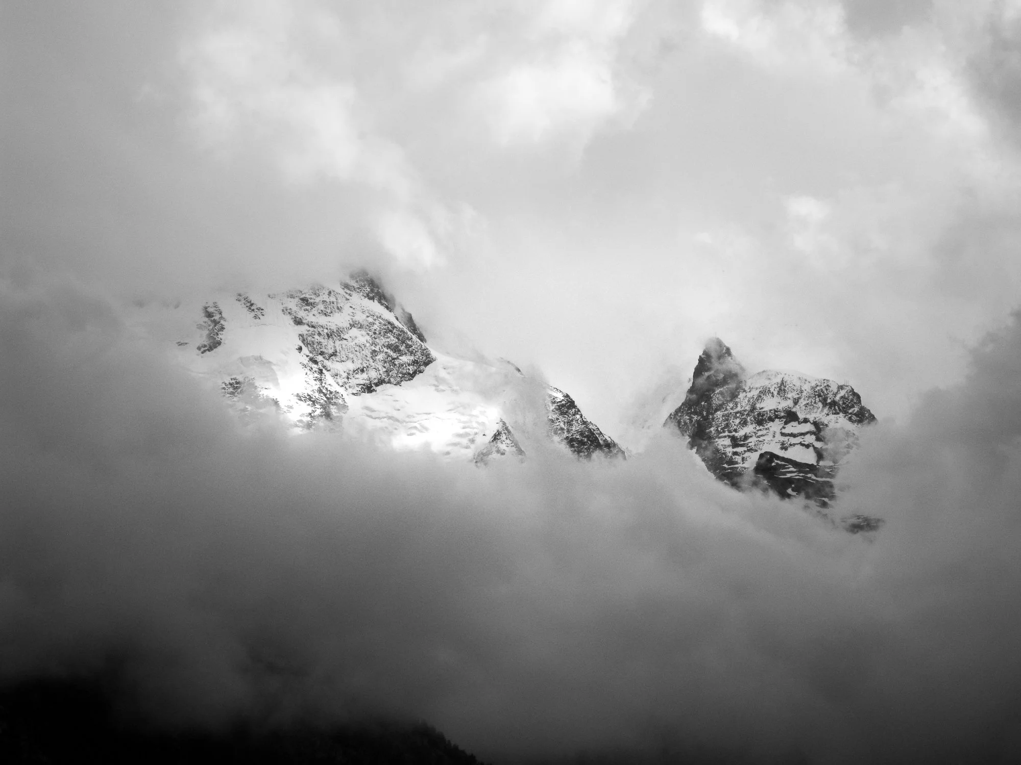 Clouds and Wetterhorn, Switzerland