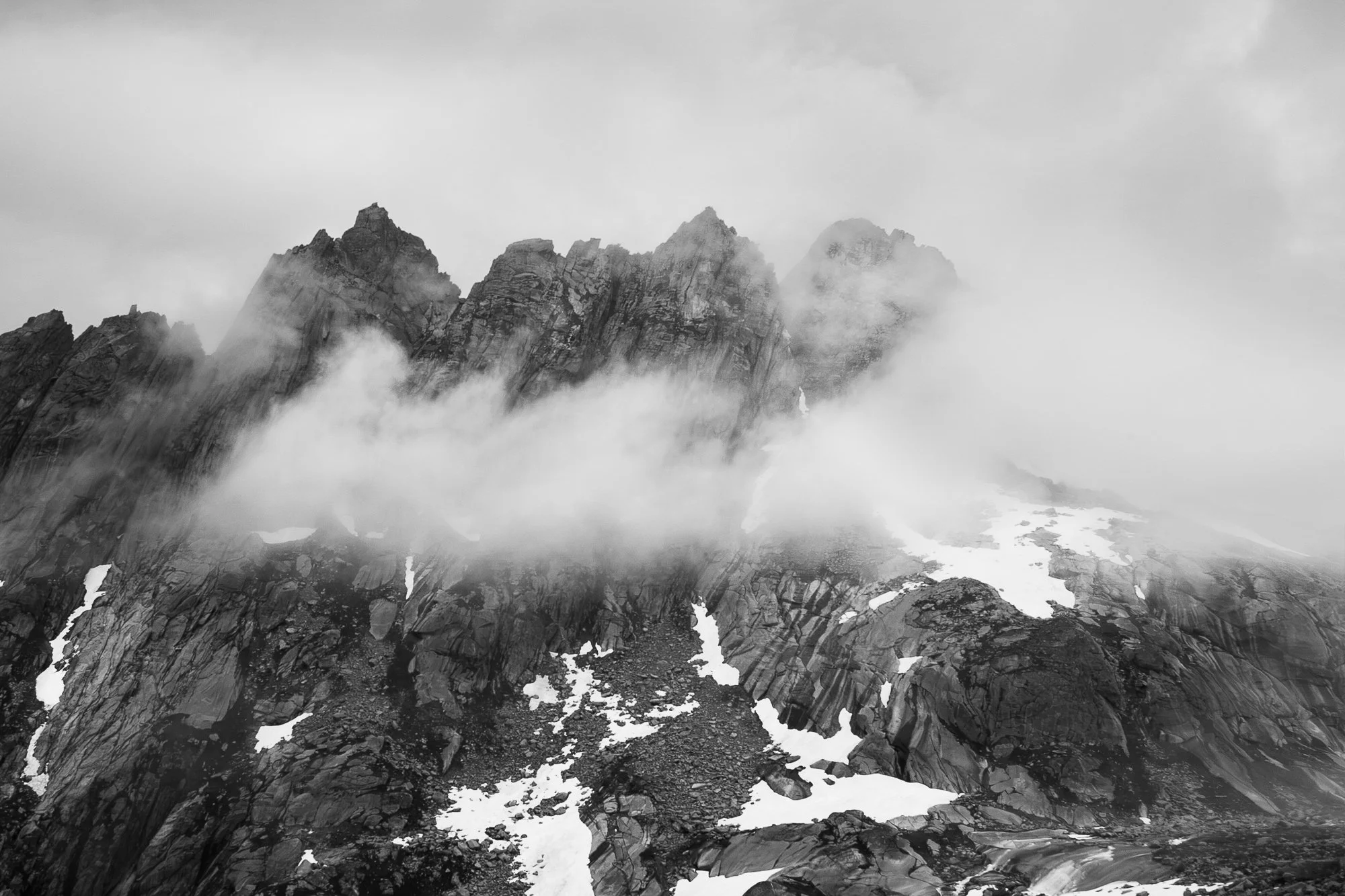 Clouds and Ridge near Gelmerhutte