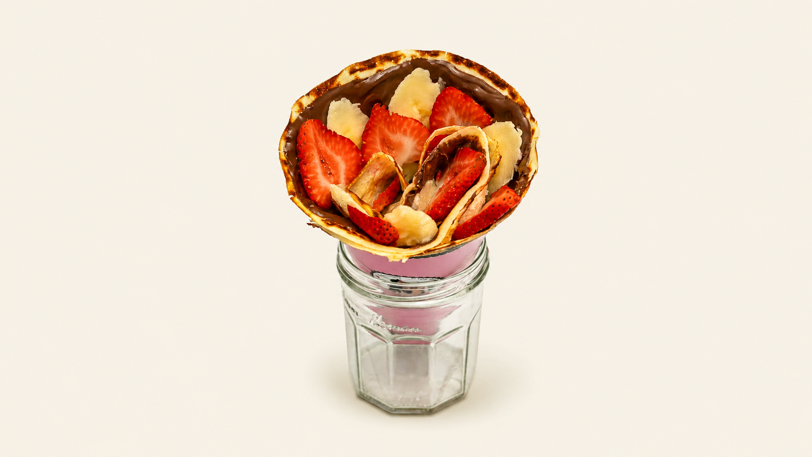 Nutella strawberry banana crêpe — gluten-free at Stephanie's Crêpes