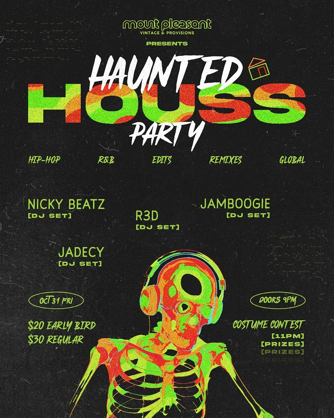 MPV Presents: The 3rd Annual 'Haunted Houss Party' 👻 

We're back and more frightening than ever &mdash; bringing you an extended, decorated Houss Party all things spooky. Cocktail Specials, Costume Contest, Prizes, Dancing, and more!

🗓️
October 3