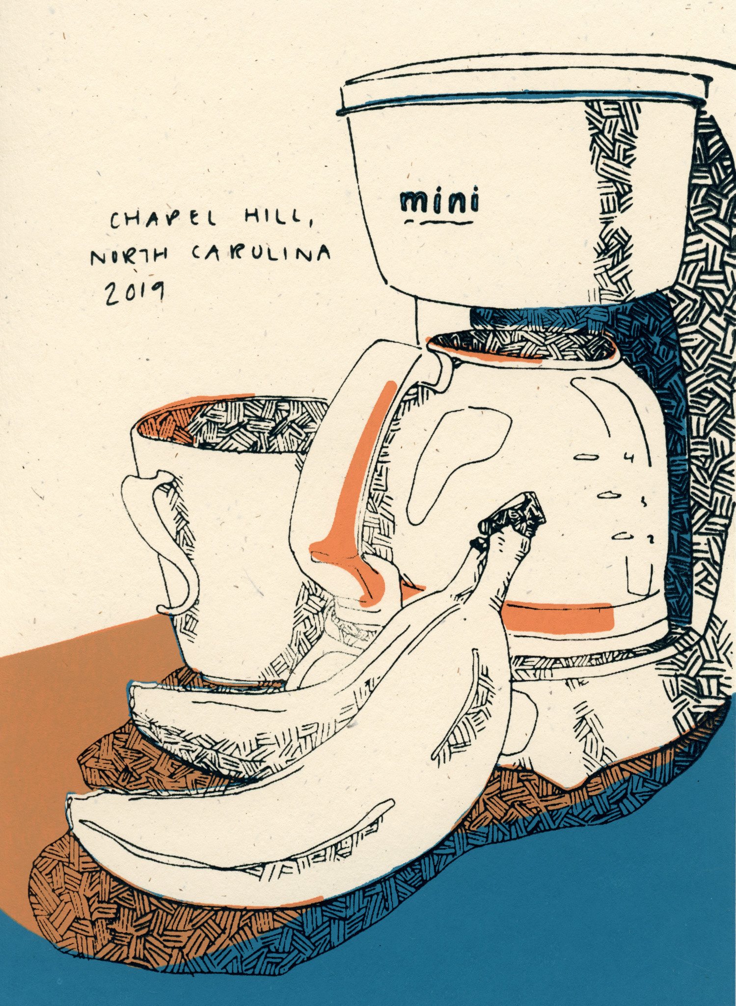 Postcards for Breakfast - Chapel Hill, front