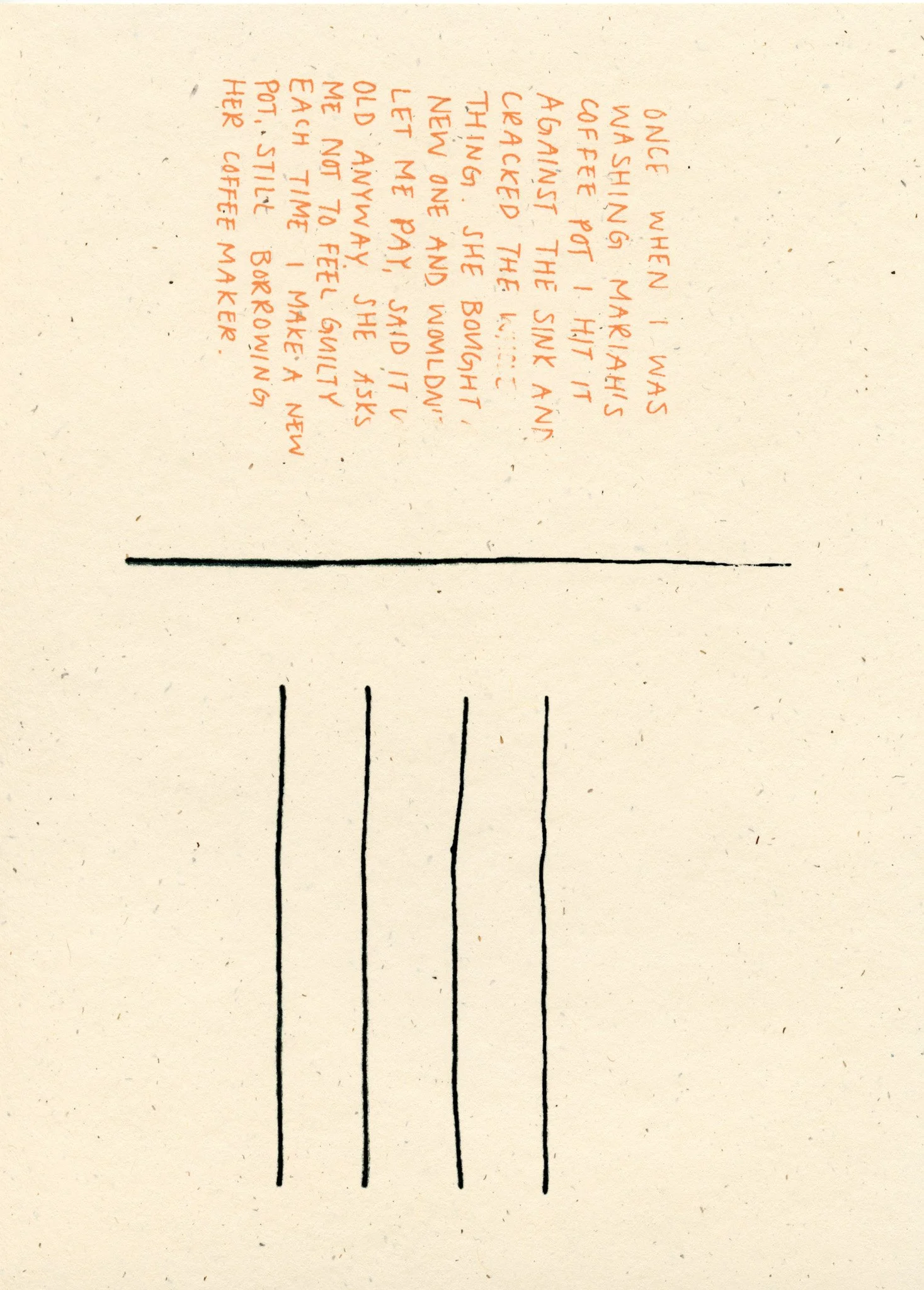 Postcards for Breakfast - Chapel Hill, back