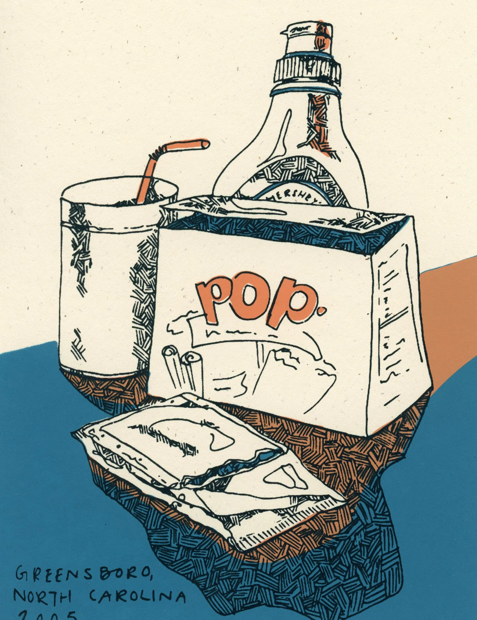 Postcards for Breakfast - Greensboro, front